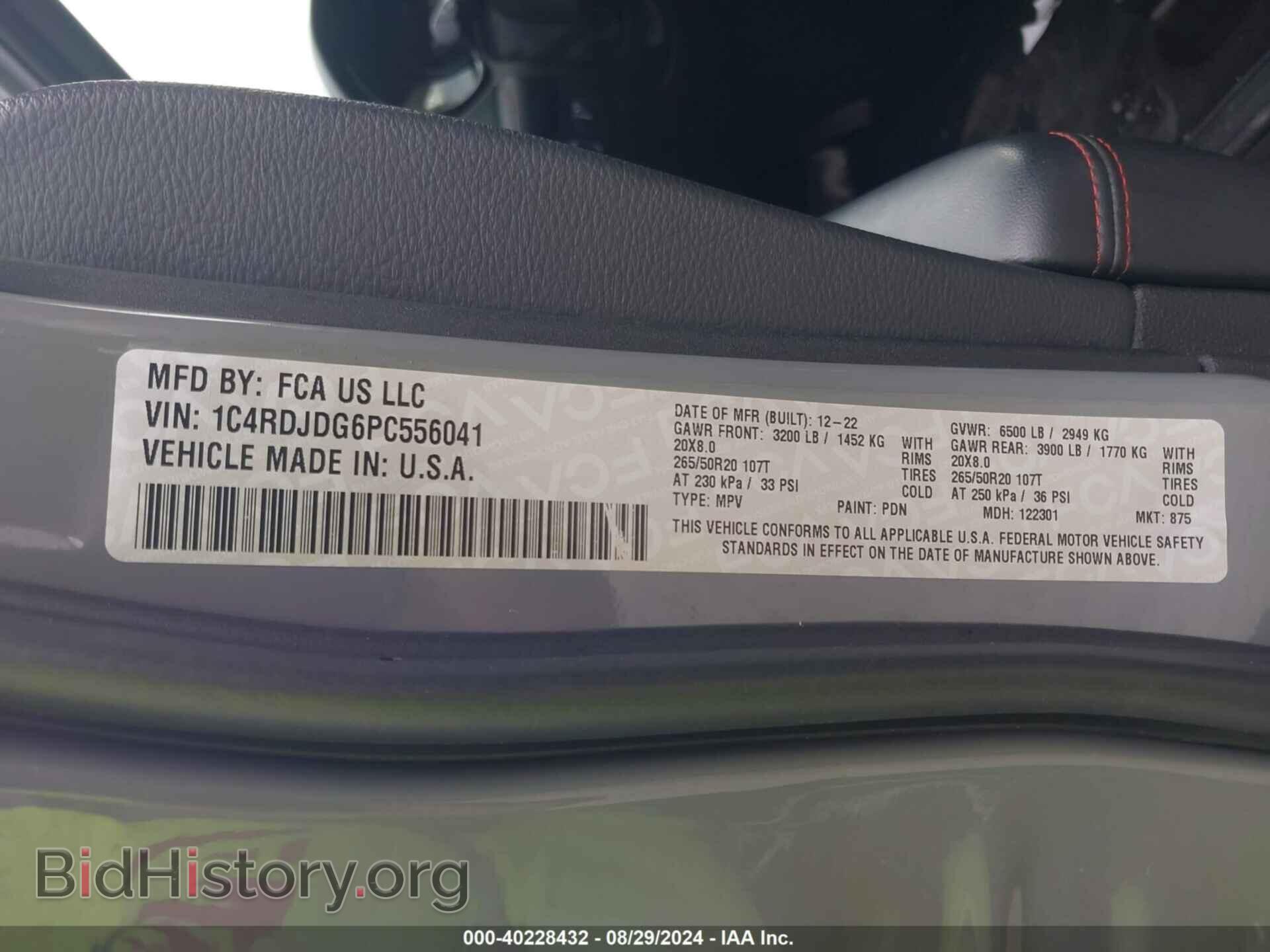 2023 DODGE DURANGO - VIN: 1C4RDJDG6PC556041 - Фото 9