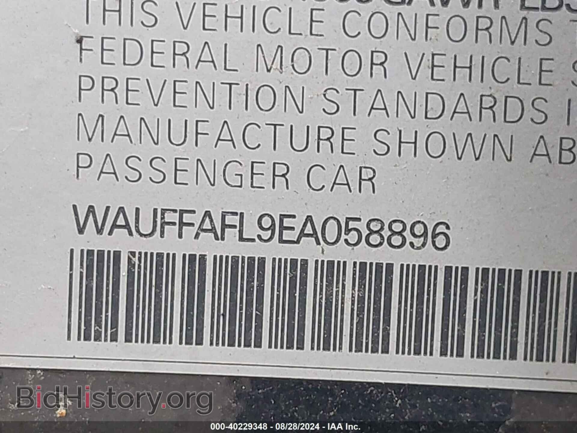2014 AUDI A4 - VIN: WAUFFAFL9EA058896 - Фото 9