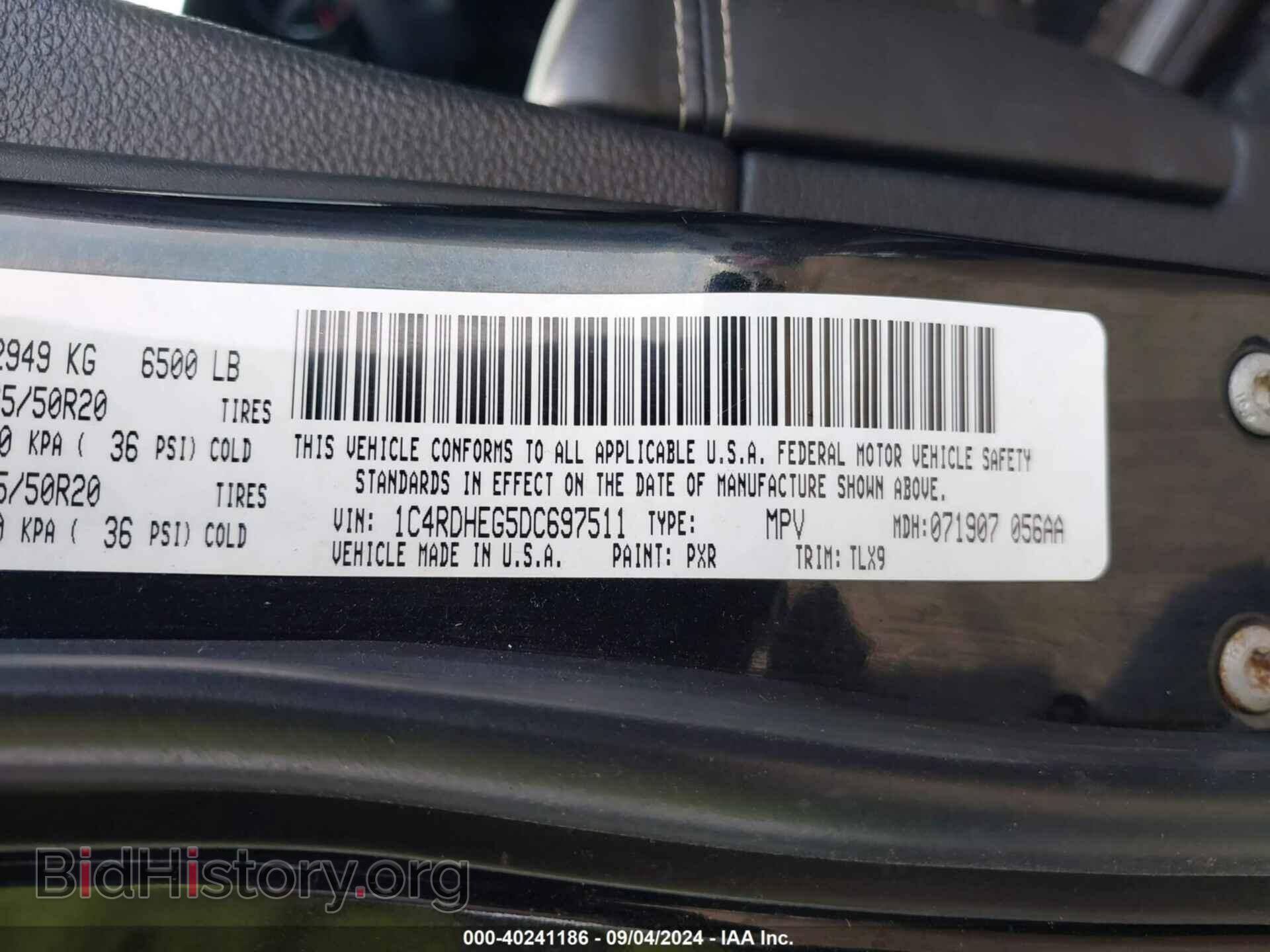2013 DODGE DURANGO - VIN: 1C4RDHEG5DC697511 - Photo 9