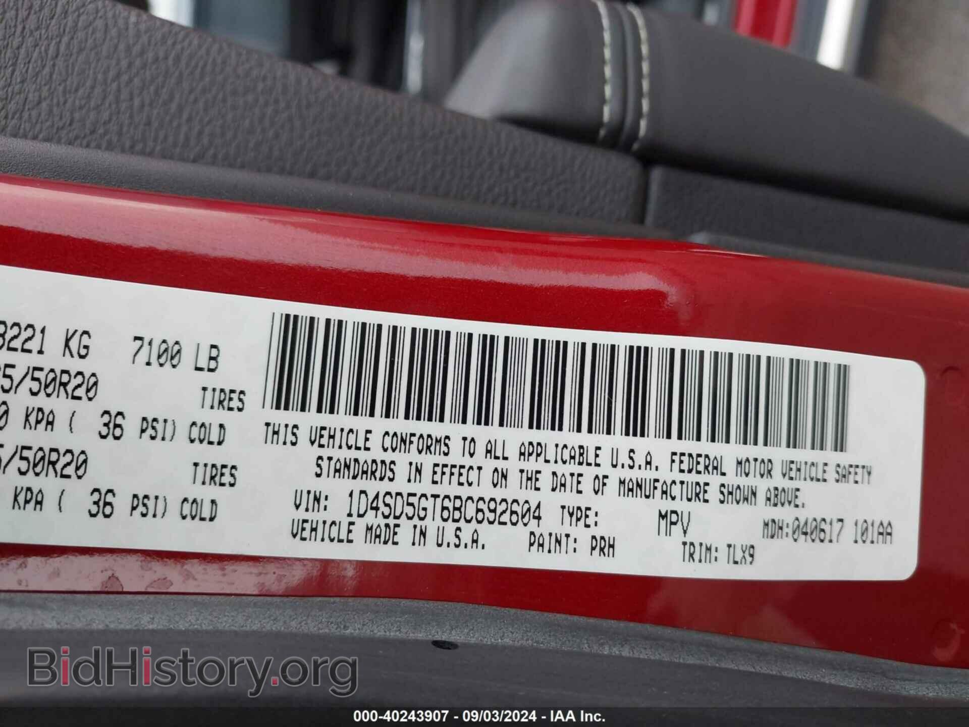 2011 DODGE DURANGO - VIN: 1D4SD5GT6BC692604 - Photo 9