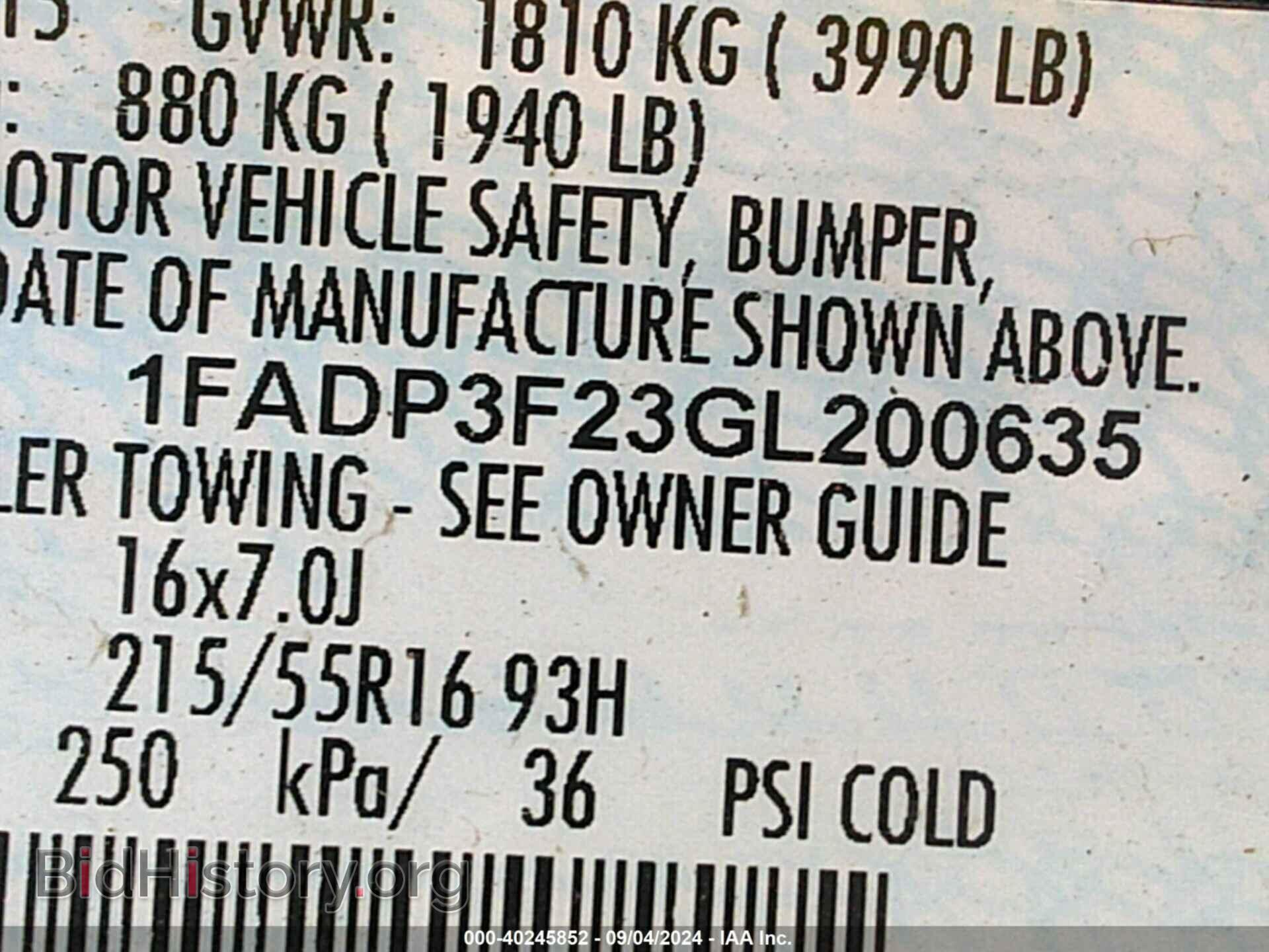 2016 FORD FOCUS - VIN: 1FADP3F23GL200635 - Photo 9