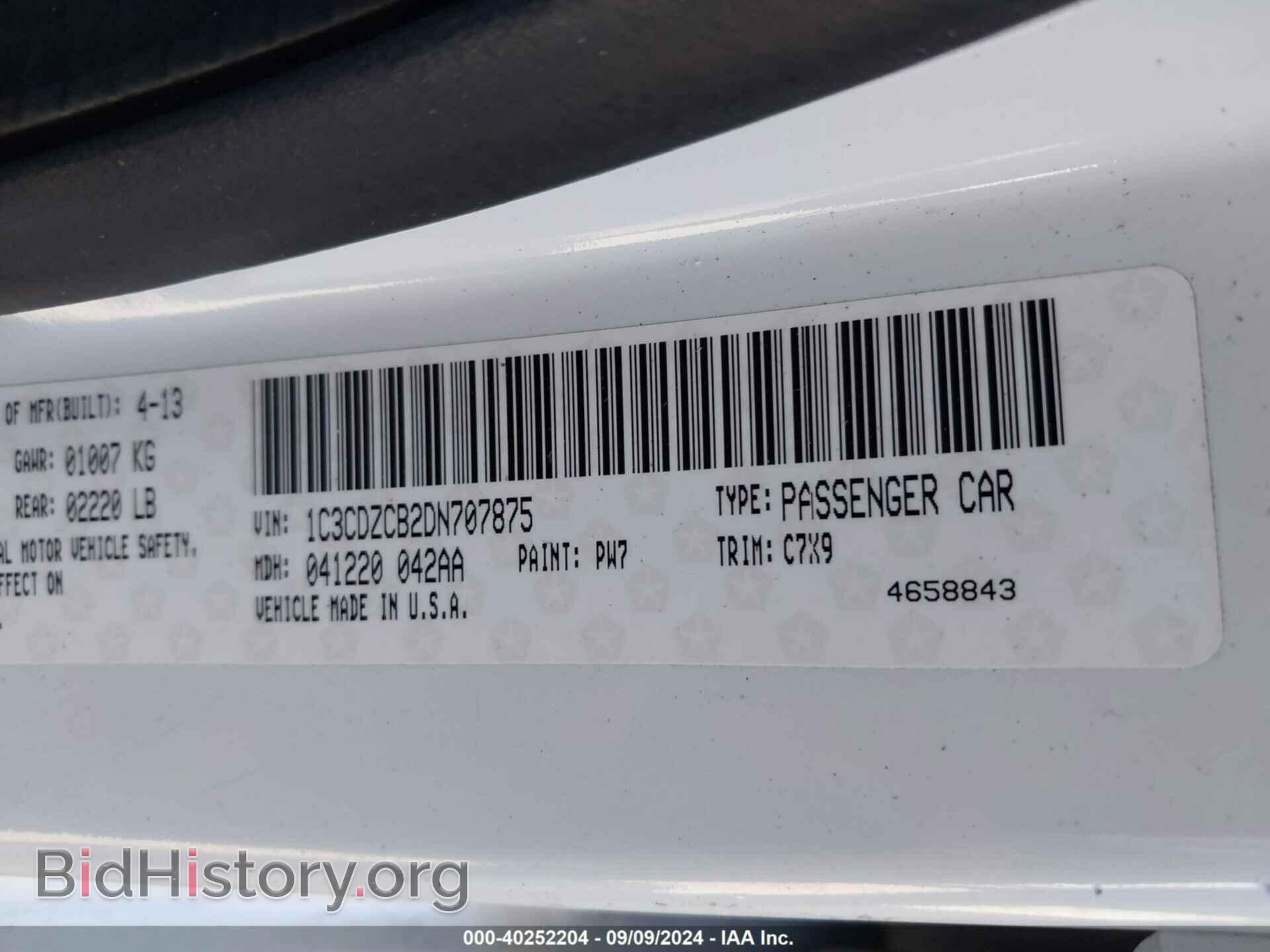 2013 DODGE AVENGER - VIN: 1C3CDZCB2DN707875 - Photo 9