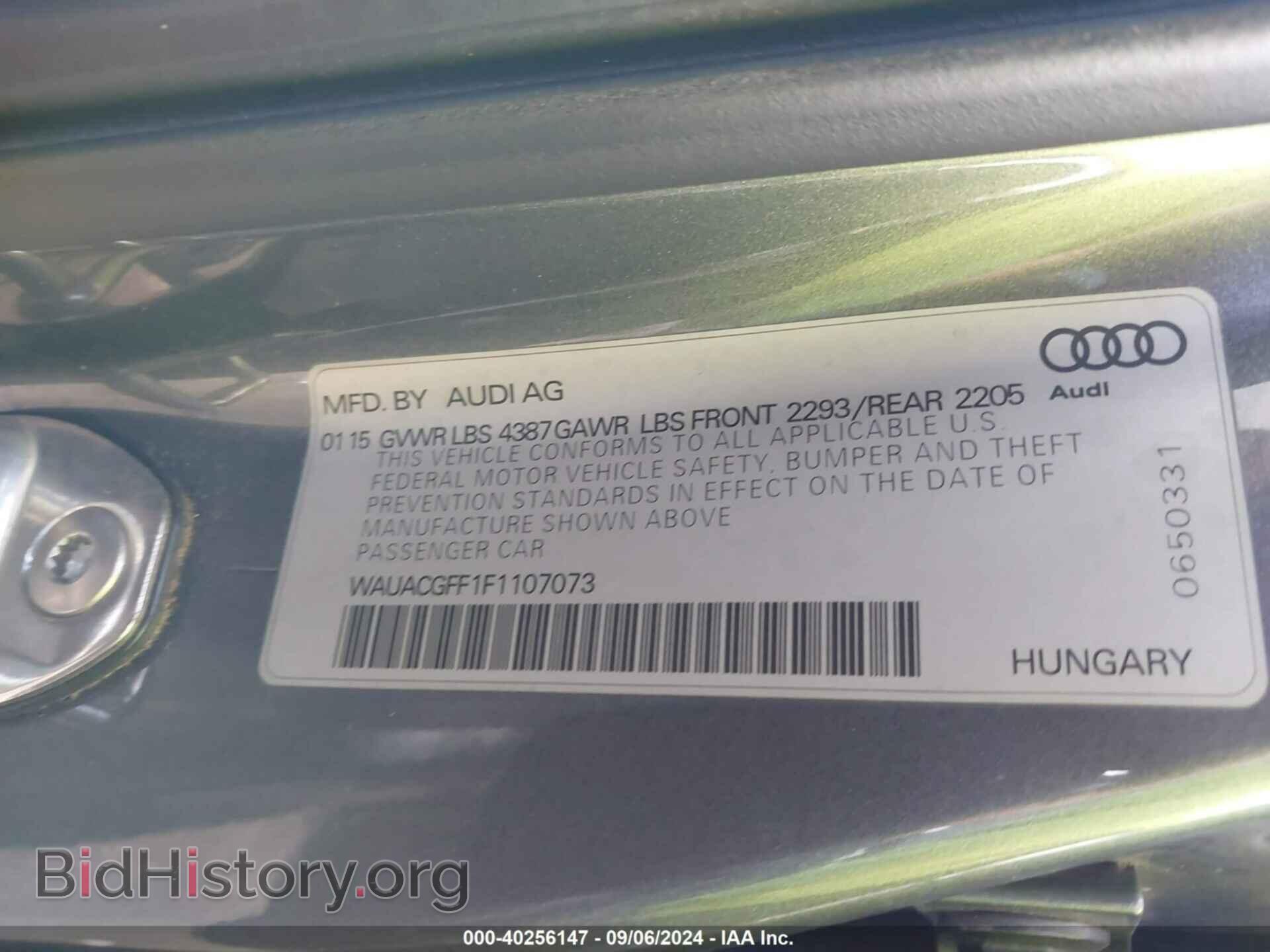 2015 AUDI A3 - VIN: WAUACGFF1F1107073 - Фото 9