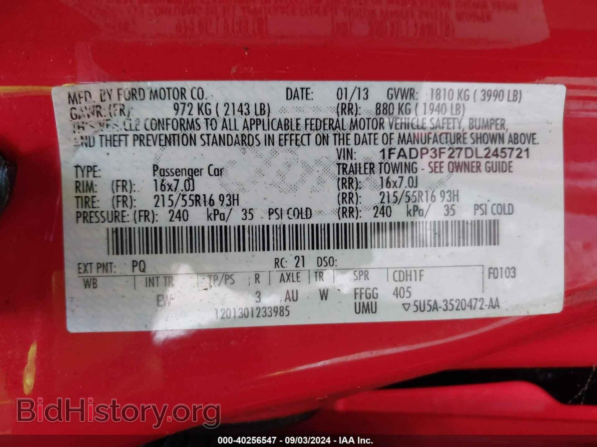 2013 FORD FOCUS - VIN: 1FADP3F27DL245721 - Photo 9