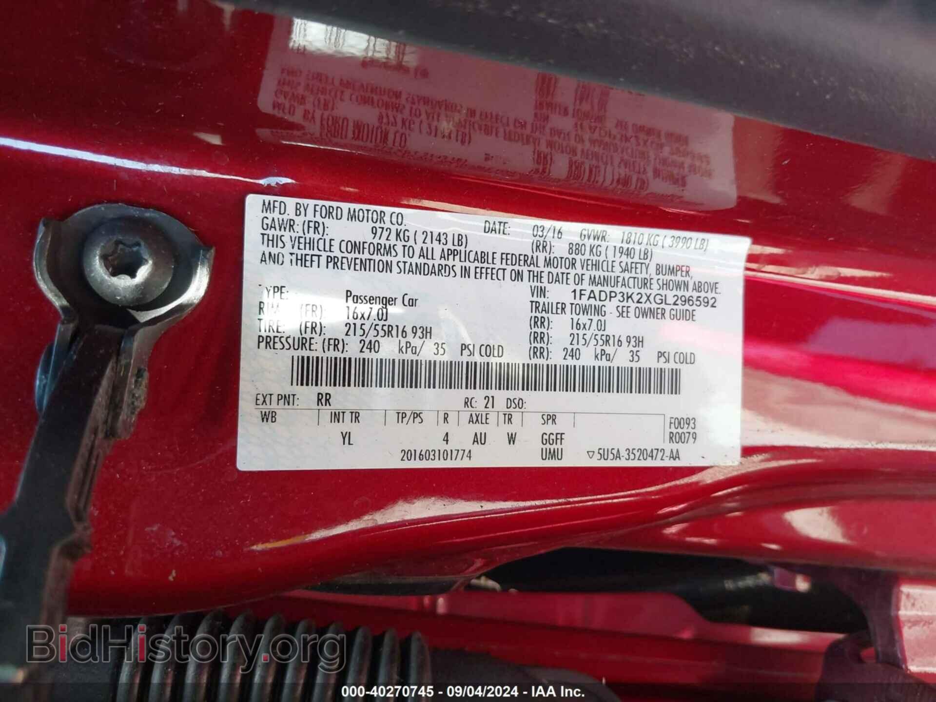 2016 FORD FOCUS - VIN: 1FADP3K2XGL296592 - Photo 9