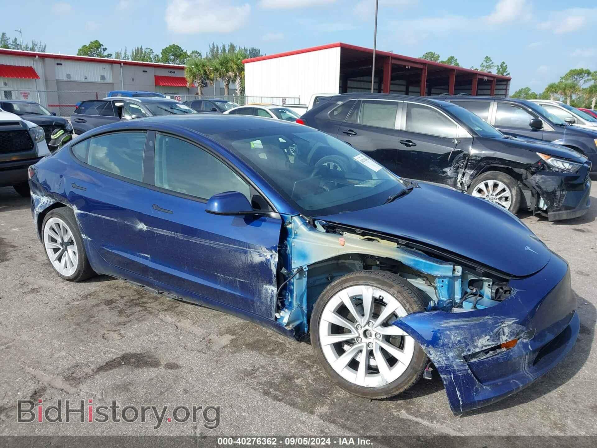 Photo 5YJ3E1EB6NF289764 - TESLA MODEL 3 2022