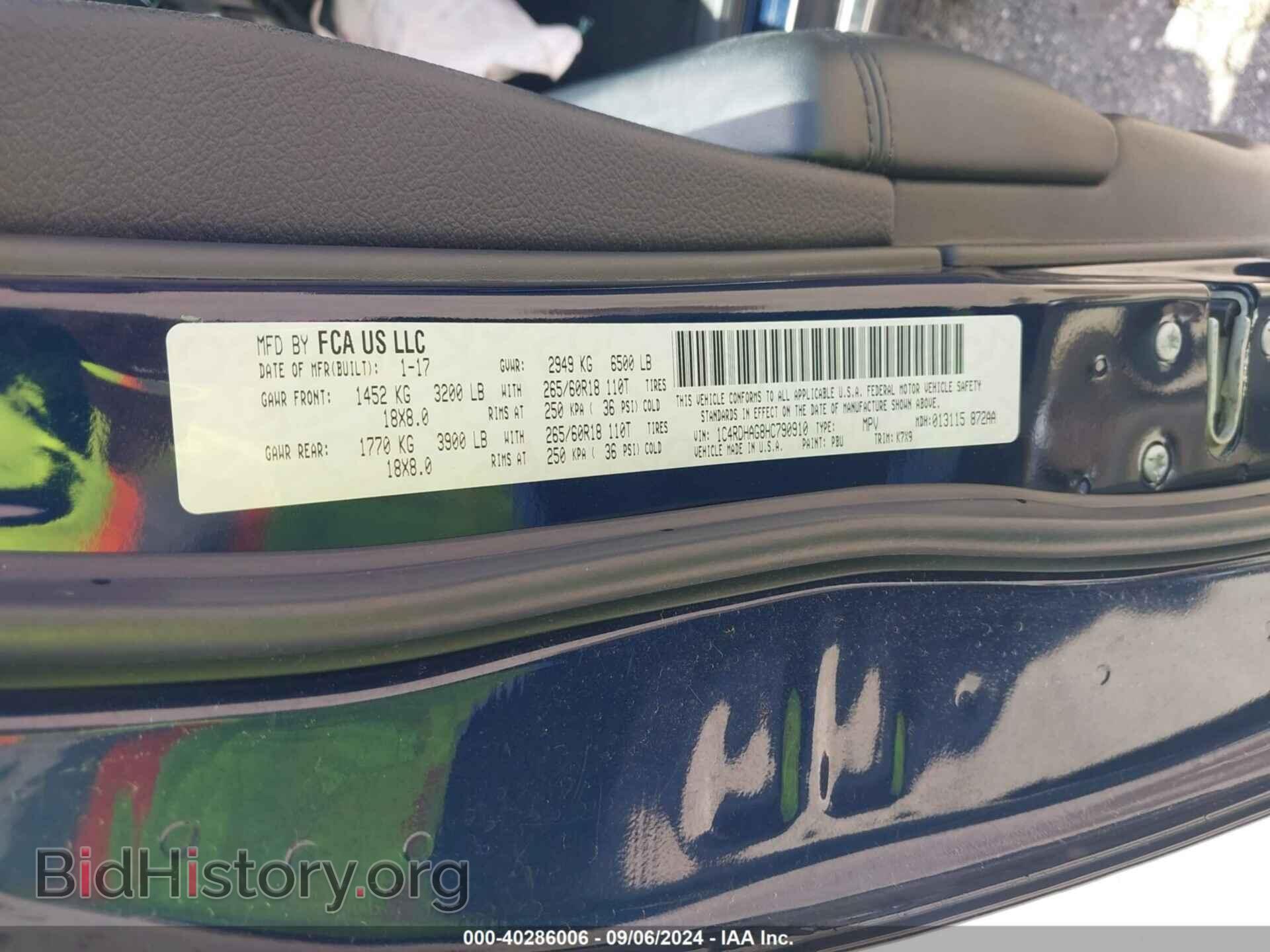 2017 DODGE DURANGO - VIN: 1C4RDHAG8HC790910 - Фото 9