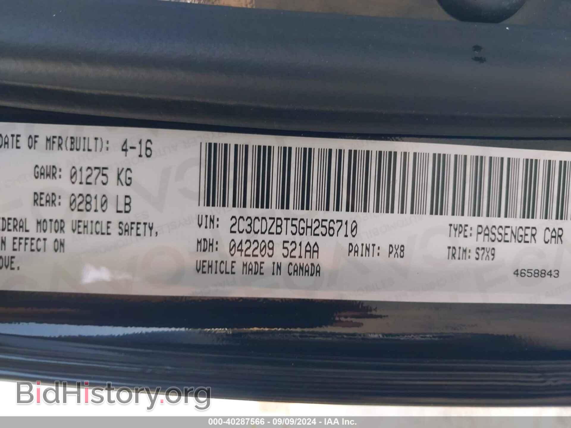 2016 DODGE CHALLENGER - VIN: 2C3CDZBT5GH256710 - Фото 9