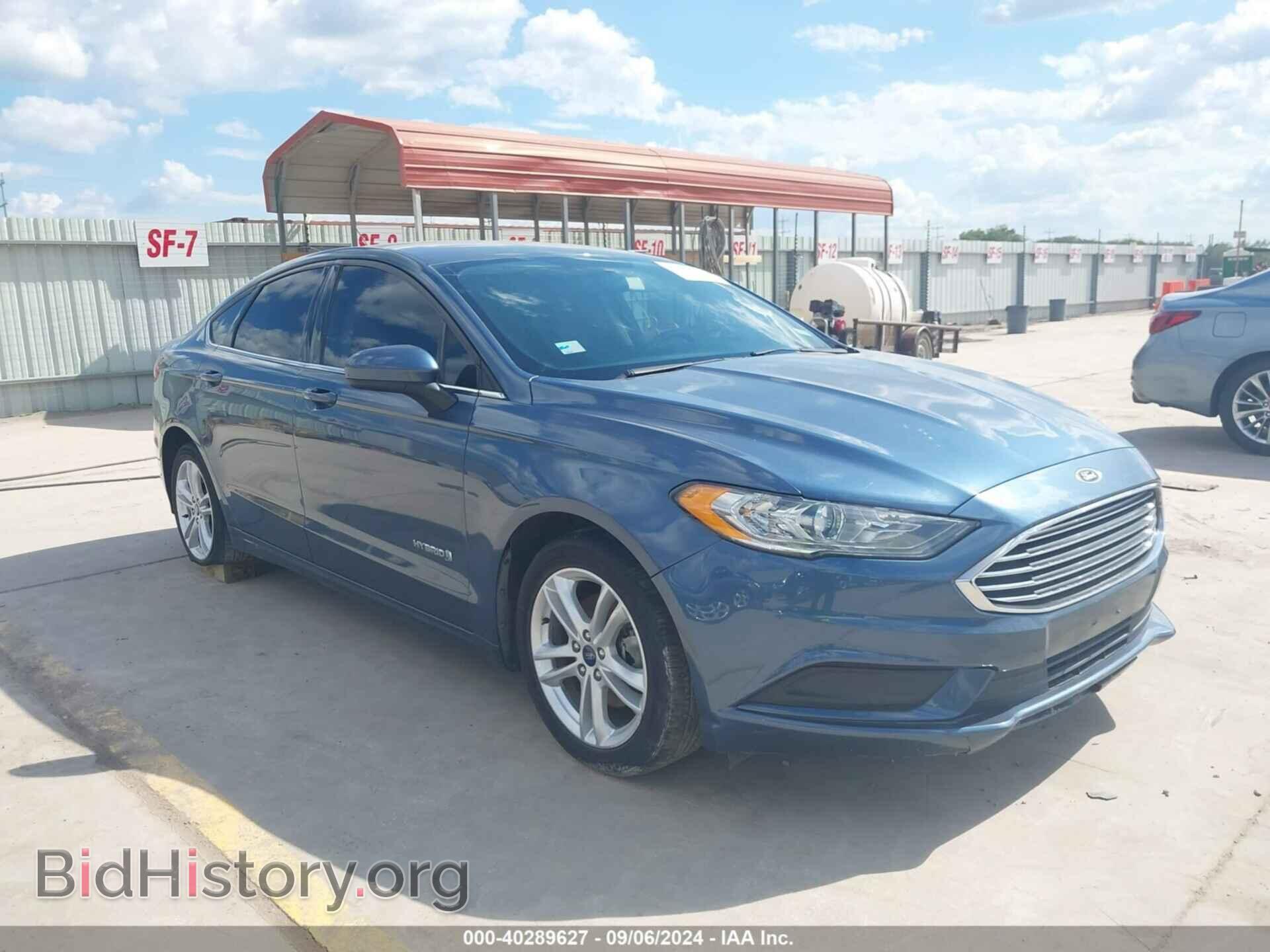Photo 3FA6P0LU8JR180596 - FORD FUSION HYBRID 2018