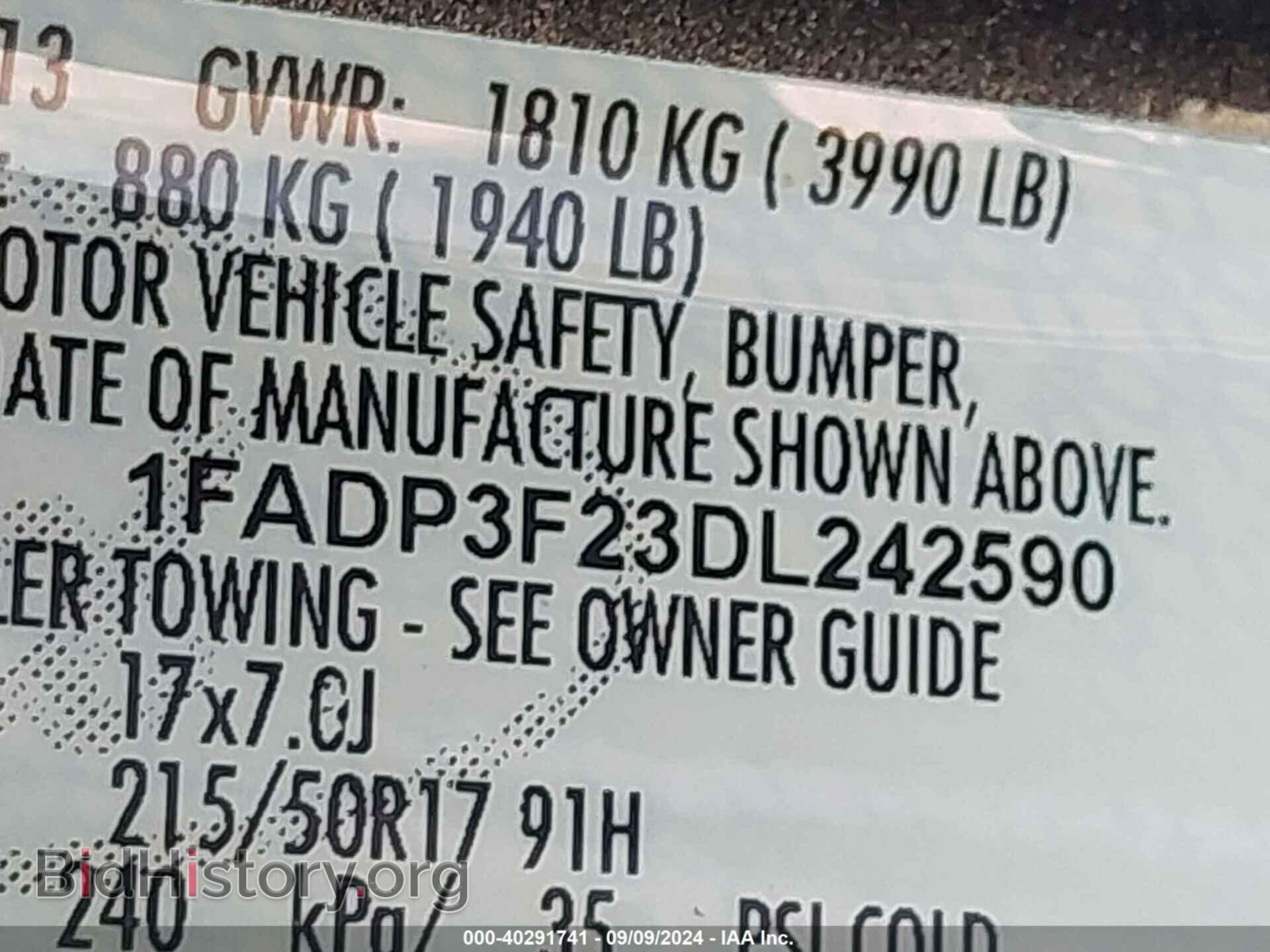2013 FORD FOCUS - VIN: 1FADP3F23DL242590 - Photo 9
