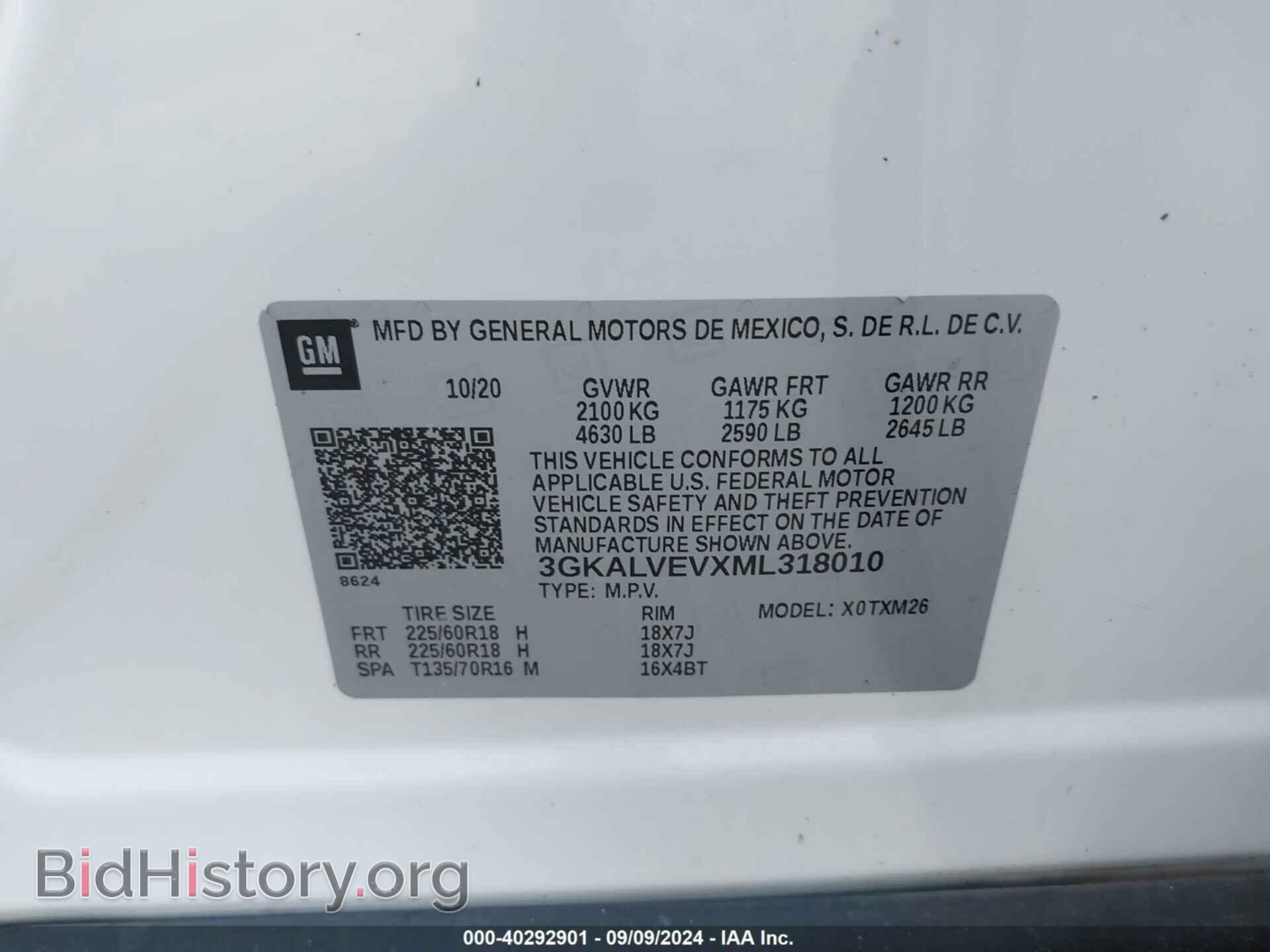 2021 GMC TERRAIN - VIN: 3GKALVEVXML318010 - Photo 9