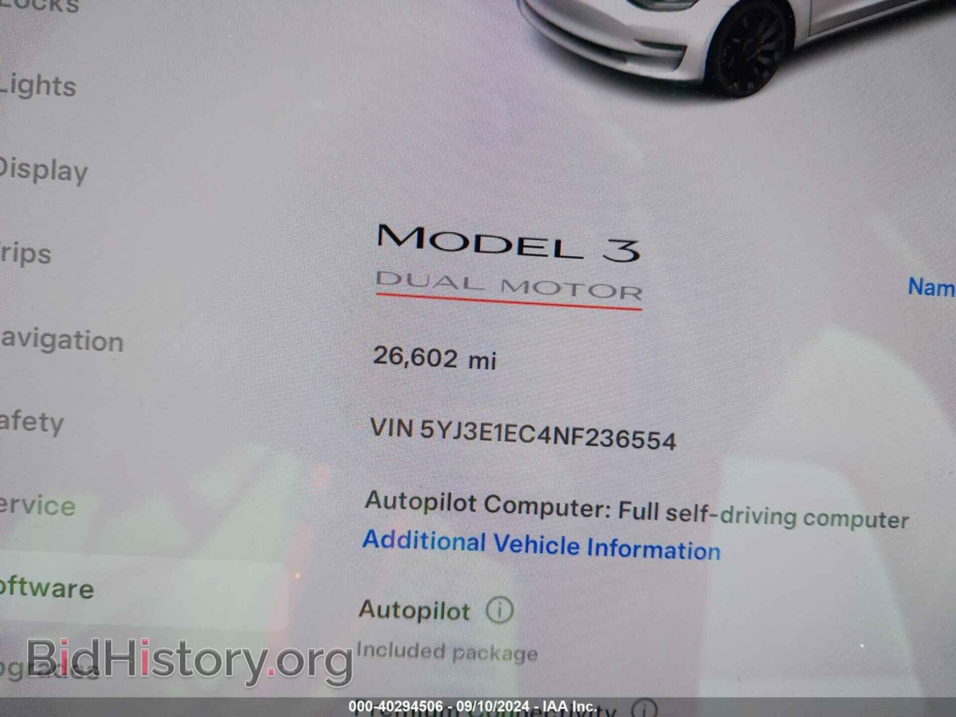 2022 TESLA MODEL 3 - VIN: 5YJ3E1EC4NF236554 - Фото 7