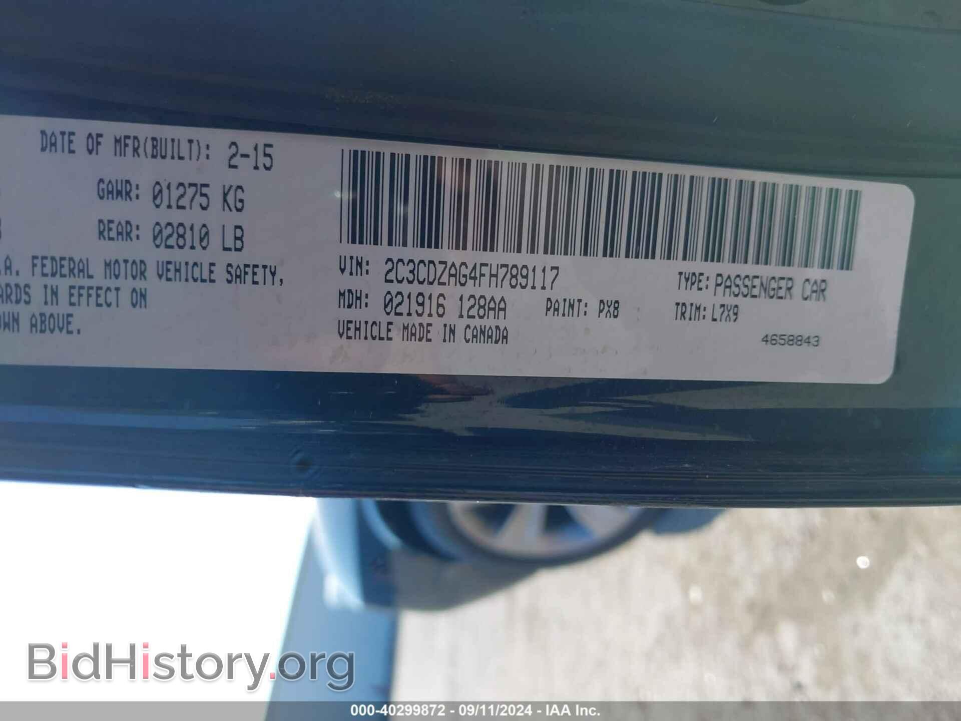 2015 DODGE CHALLENGER - VIN: 2C3CDZAG4FH789117 - Фото 9