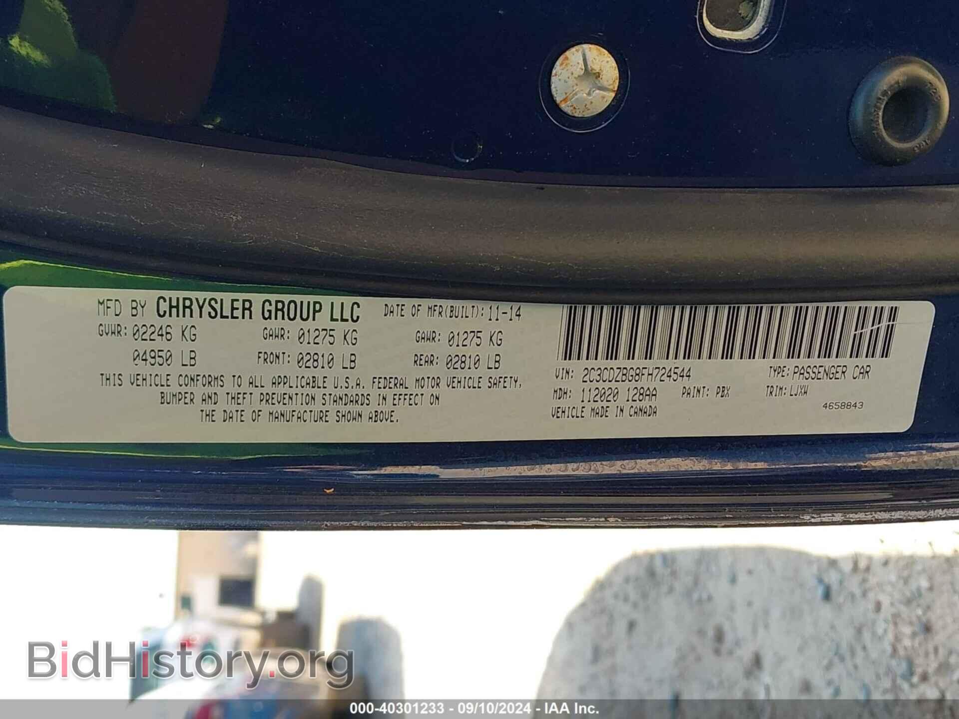 2015 DODGE CHALLENGER - VIN: 2C3CDZBG8FH724544 - Фото 9