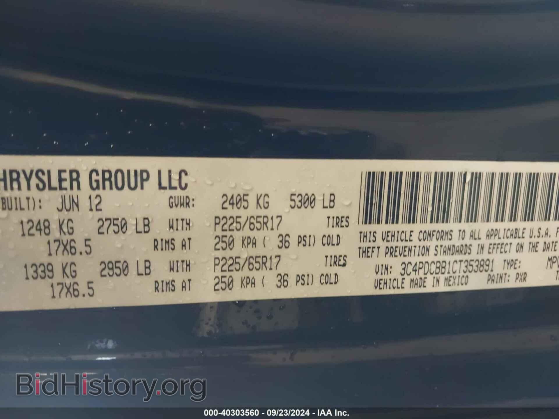 2012 DODGE JOURNEY - VIN: 3C4PDCBB1CT353891 - Photo 9