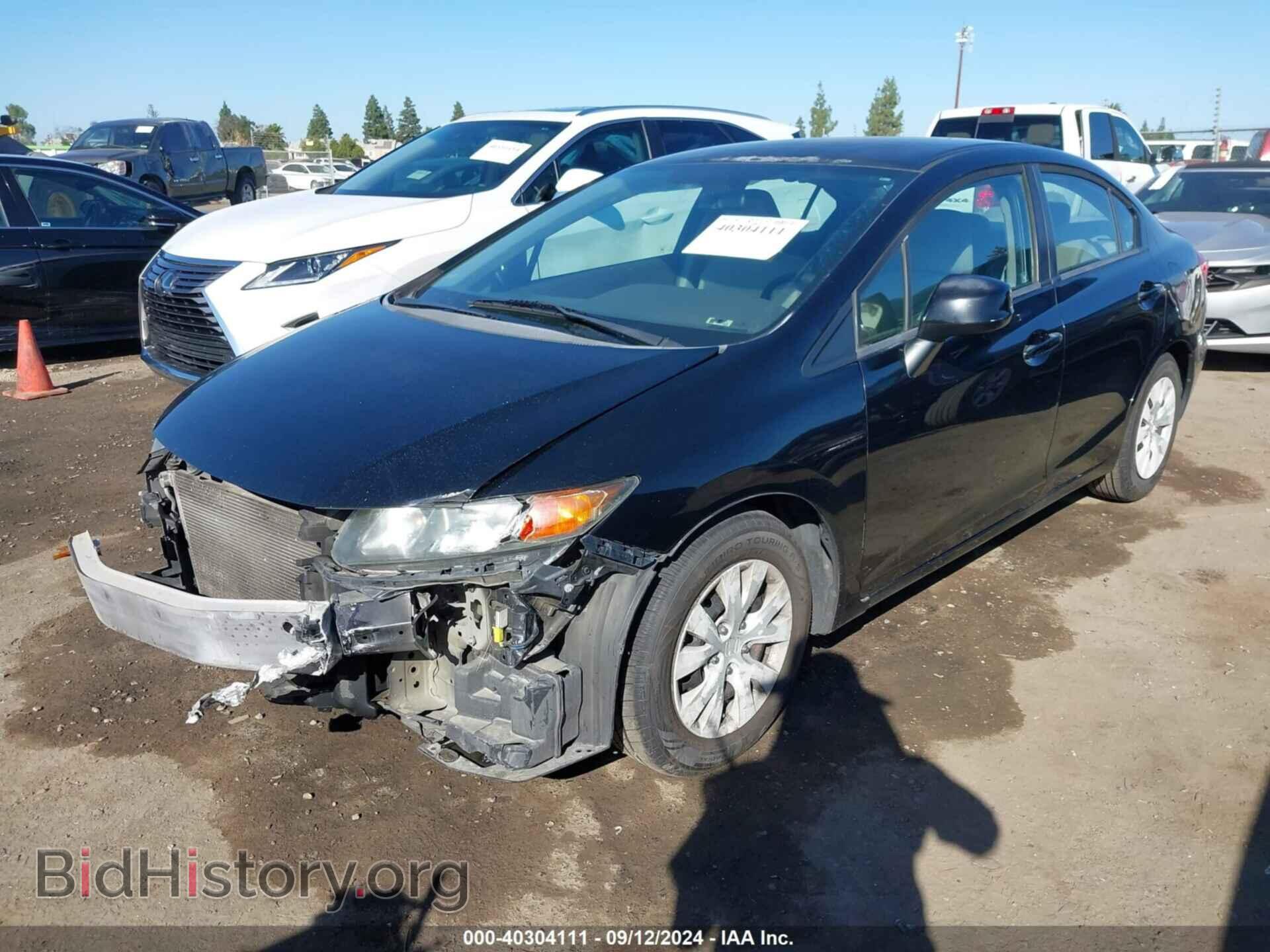 2012 HONDA CIVIC - VIN: 19XFB2F52CE345240 - Фото 2