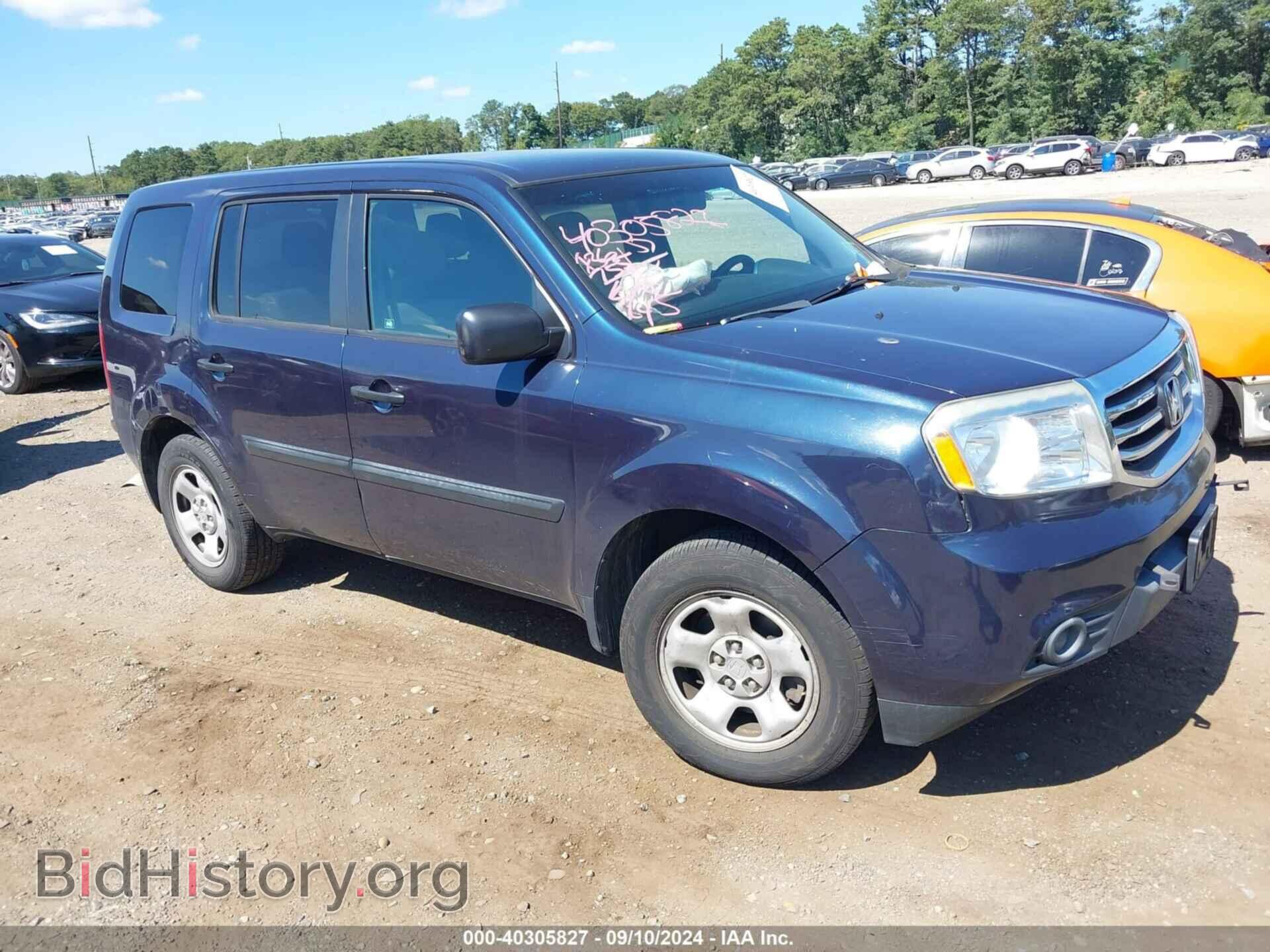 Photo 5FNYF4H26CB073748 - HONDA PILOT 2012
