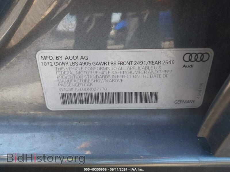 2013 Audi A4 (VIN WAUBFAFL0DN027770) — фото 9 из 11