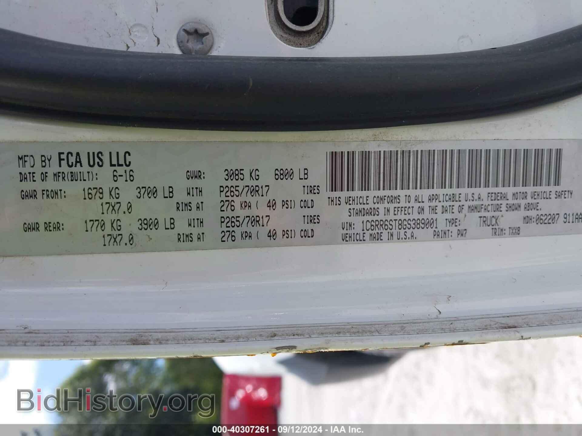 2016 RAM 1500 - VIN: 1C6RR6ST8GS389001 - Фото 9