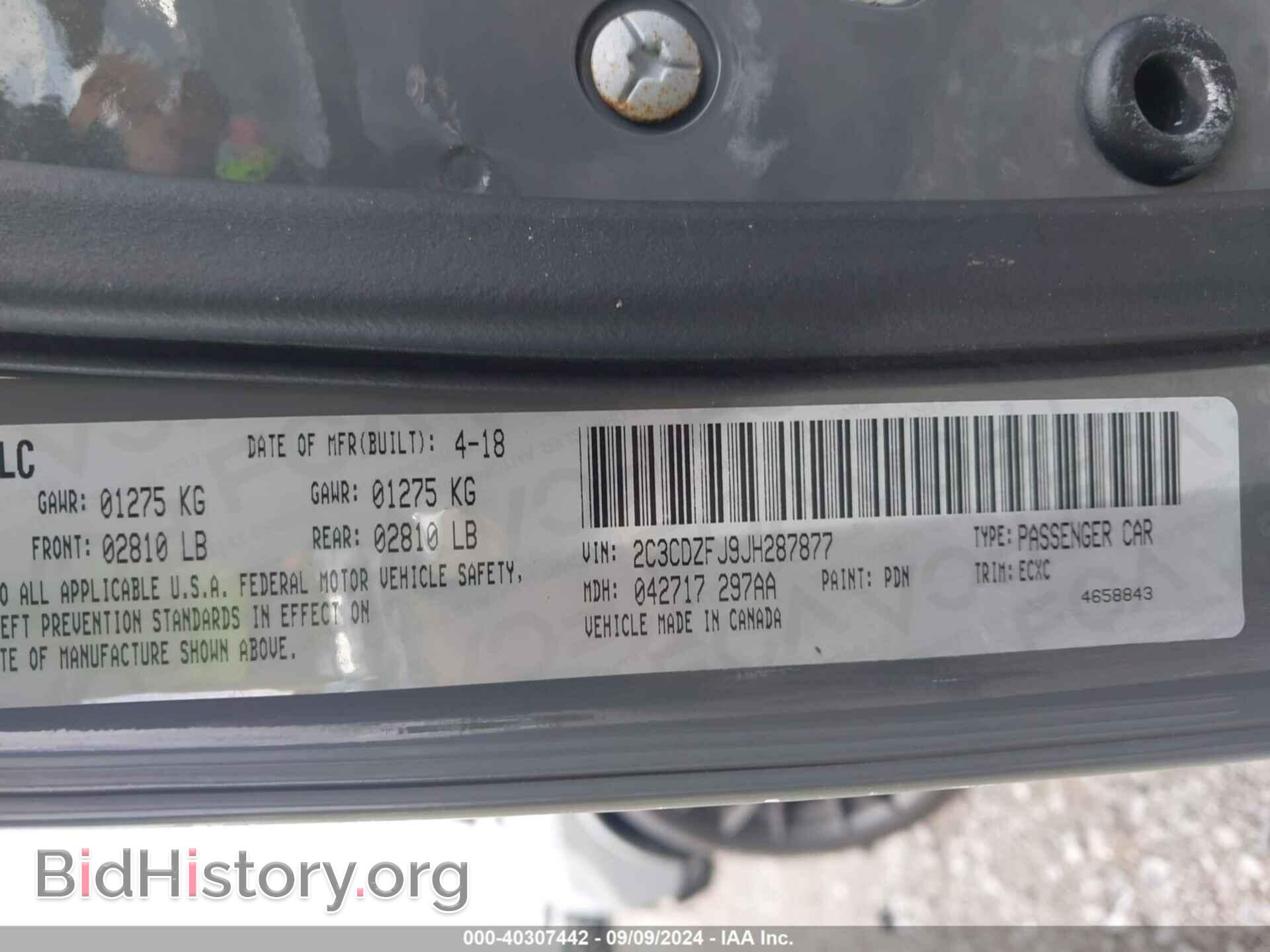 2018 DODGE CHALLENGER - VIN: 2C3CDZFJ9JH287877 - Фото 9