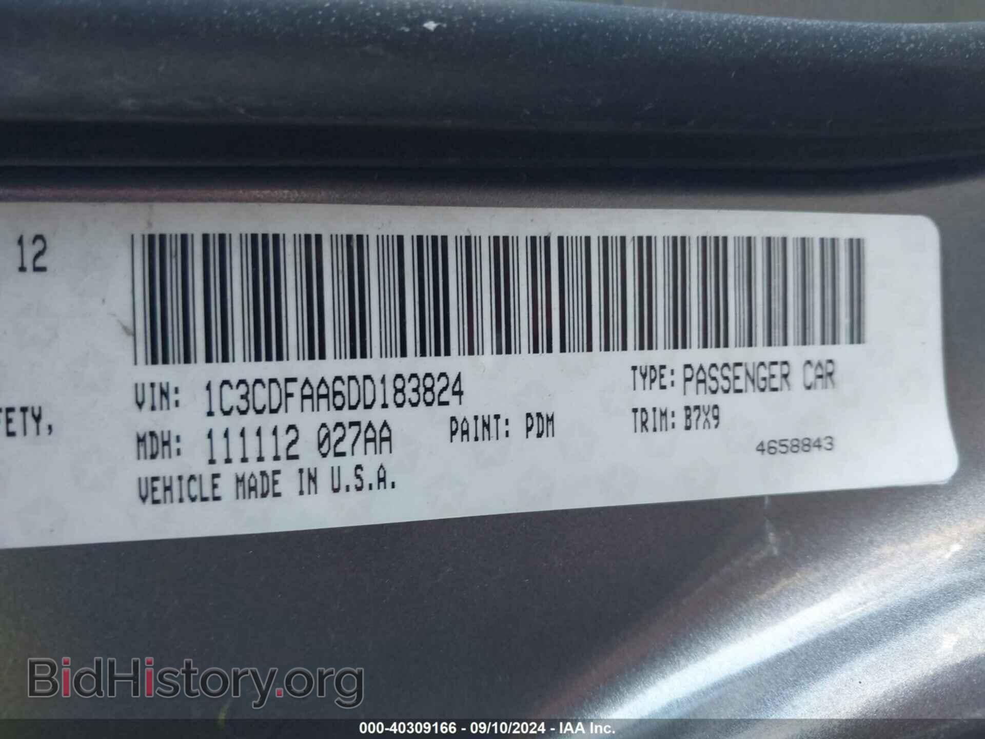 2013 DODGE DART - VIN: 1C3CDFAA6DD183824 - Photo 9