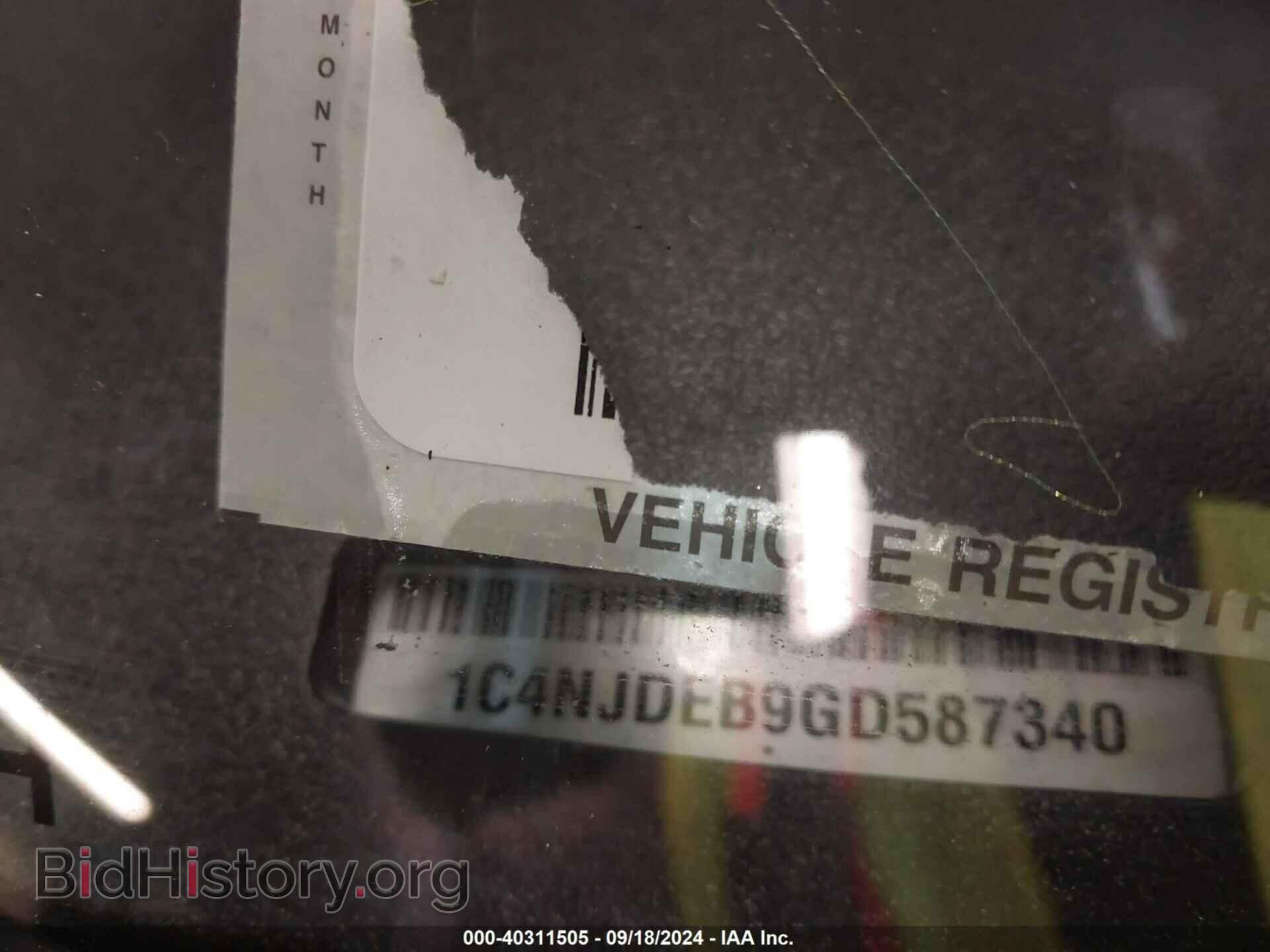 2016 JEEP COMPASS - VIN: 1C4NJDEB9GD587340 - Фото 18