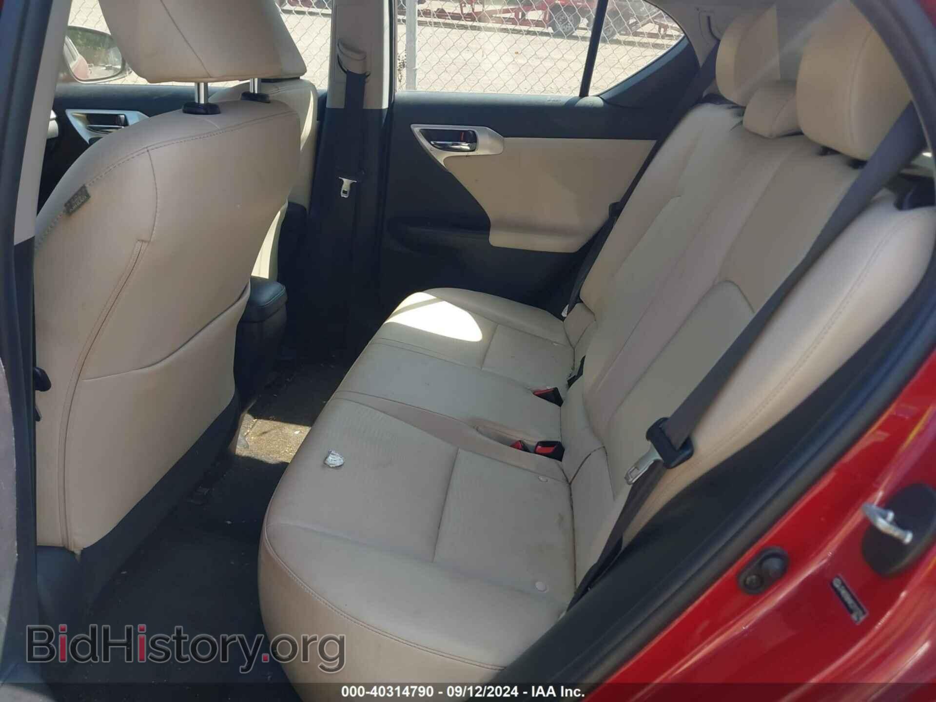 2012 LEXUS CT 200H - VIN: JTHKD5BHXC2112714 - Фото 8