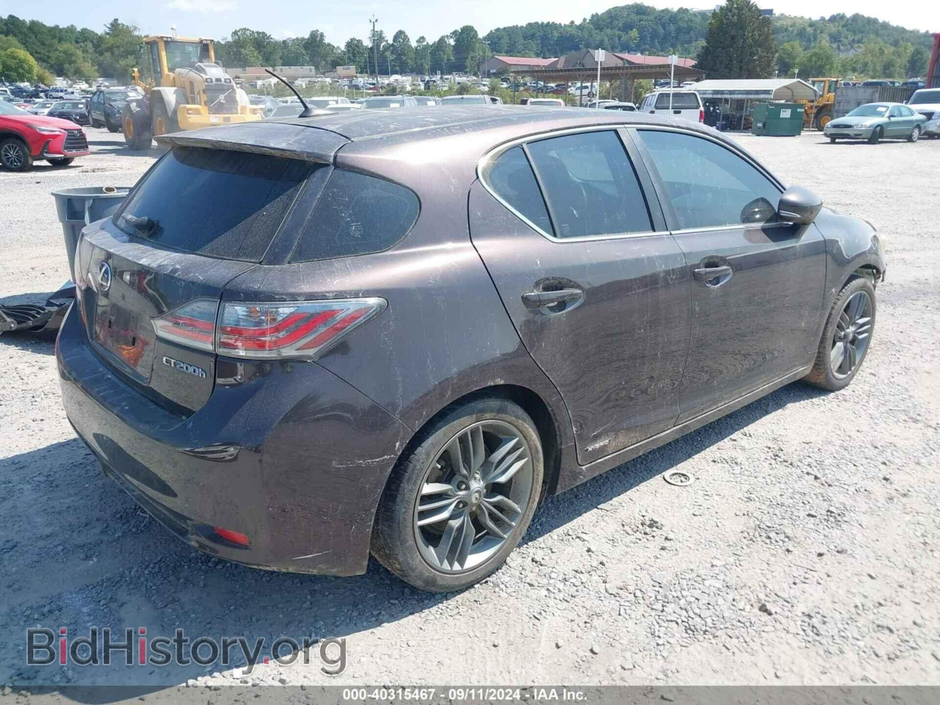 2012 LEXUS CT 200H - VIN: JTHKD5BH2C2091924 - Фото 4