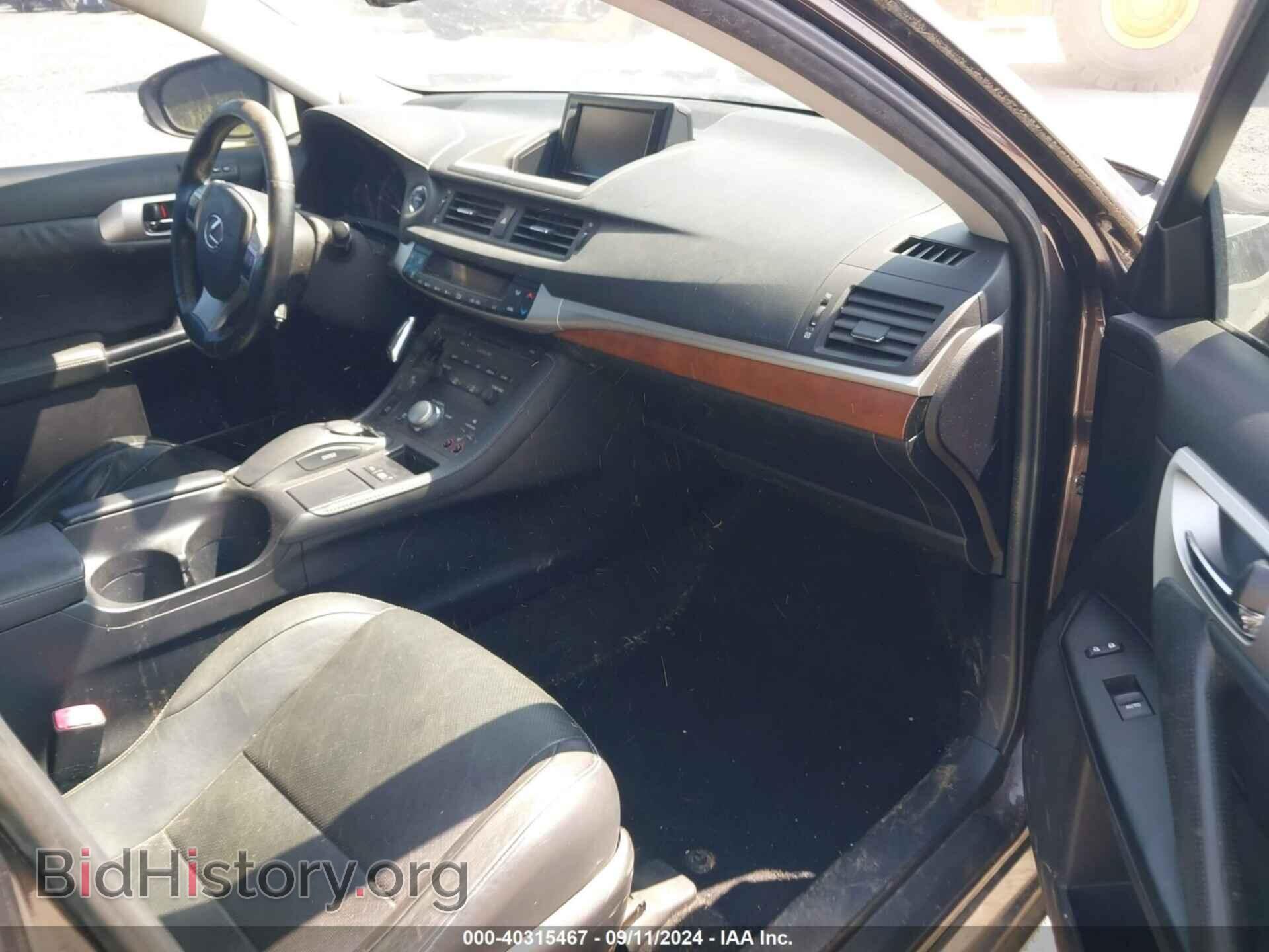 2012 LEXUS CT 200H - VIN: JTHKD5BH2C2091924 - Фото 5