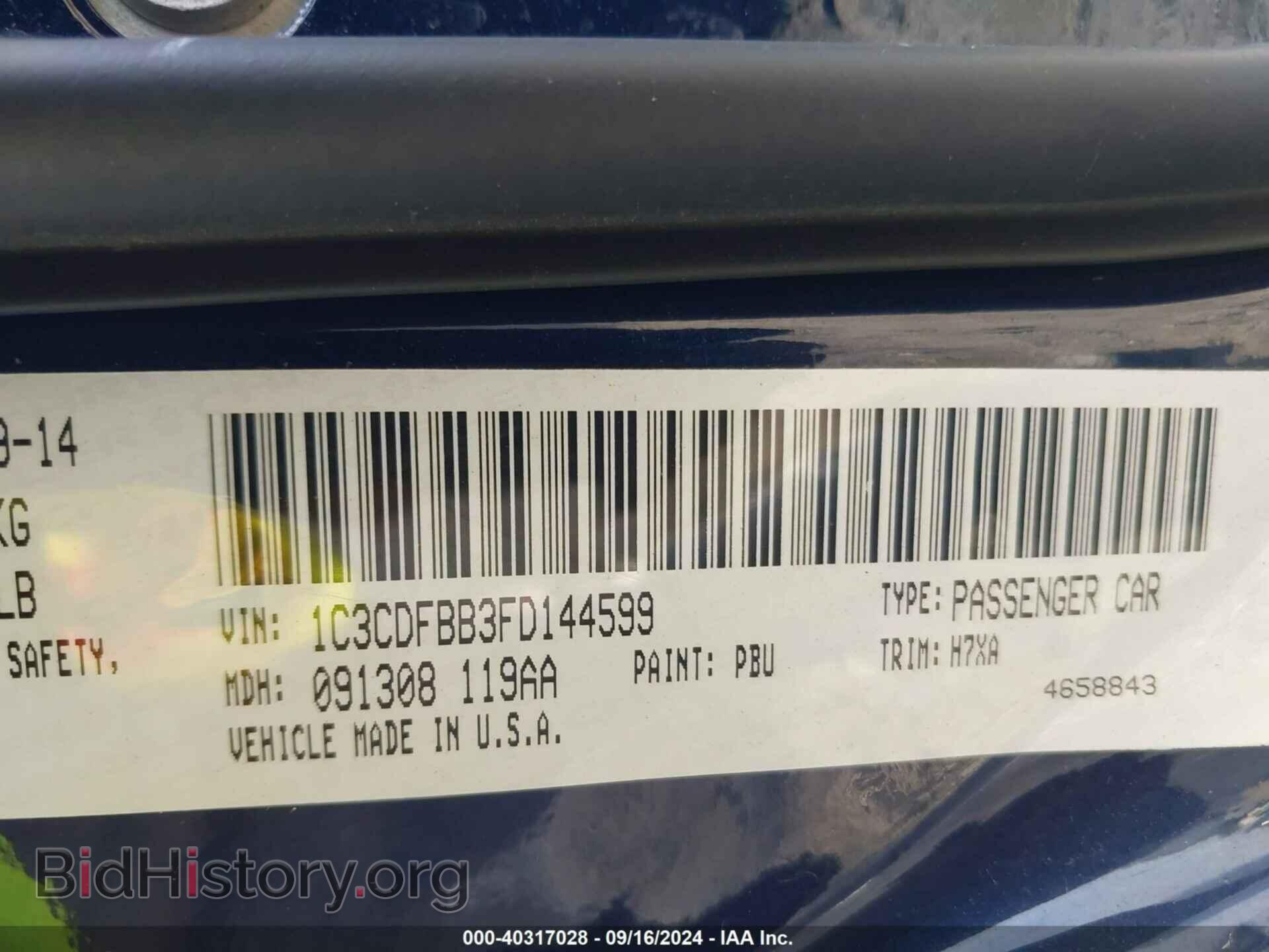 2015 DODGE DART - VIN: 1C3CDFBB3FD144599 - Photo 9