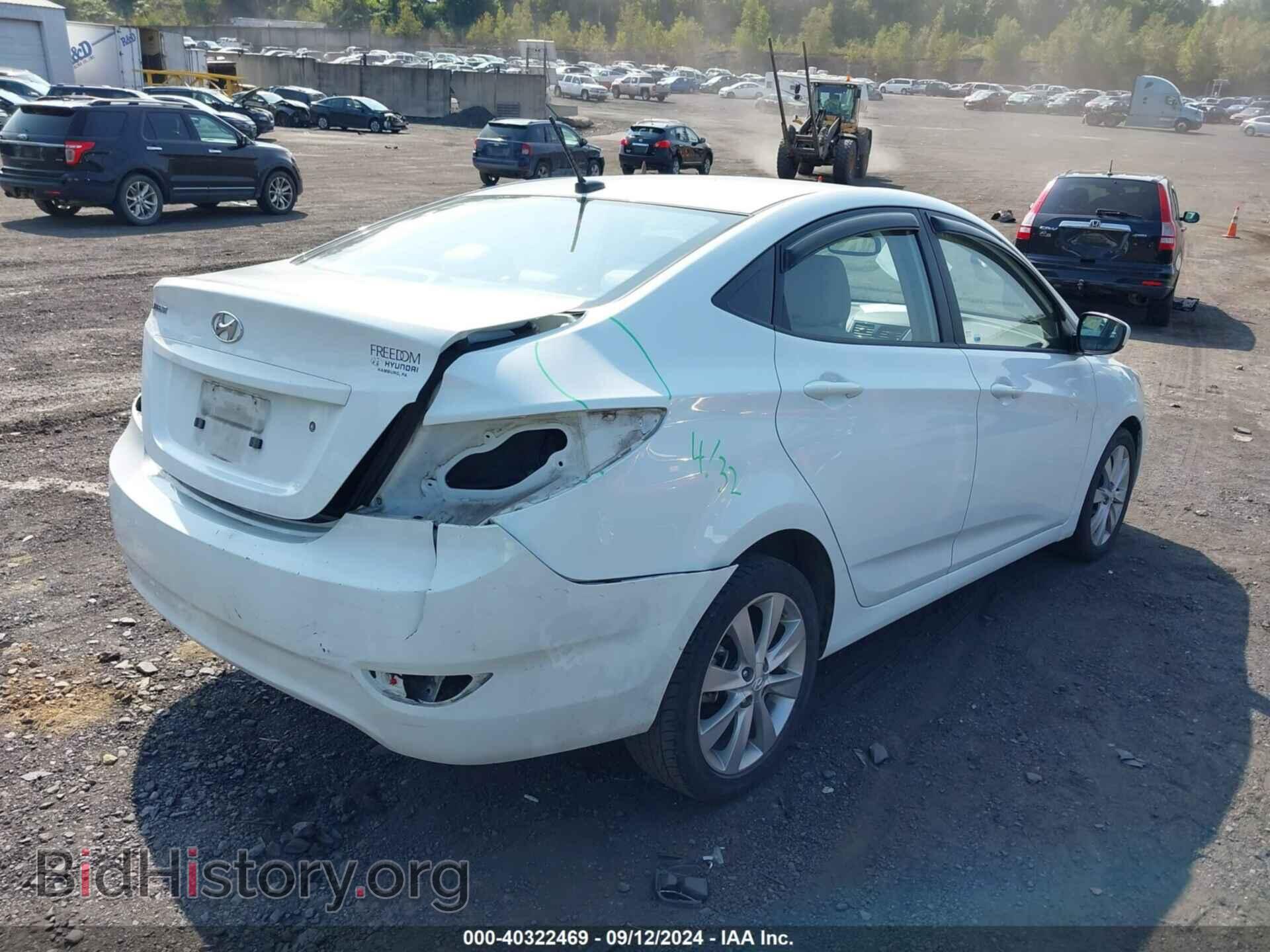 2013 HYUNDAI ACCENT - VIN: KMHCU4AE9DU378525 - Фото 4