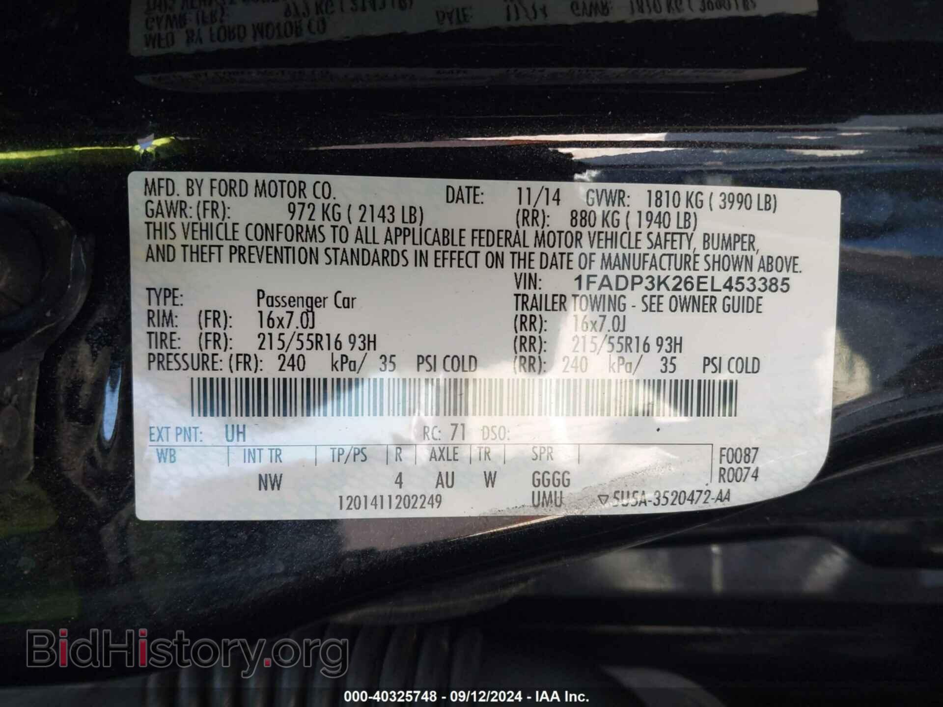 2014 FORD FOCUS - VIN: 1FADP3K26EL453385 - Photo 9