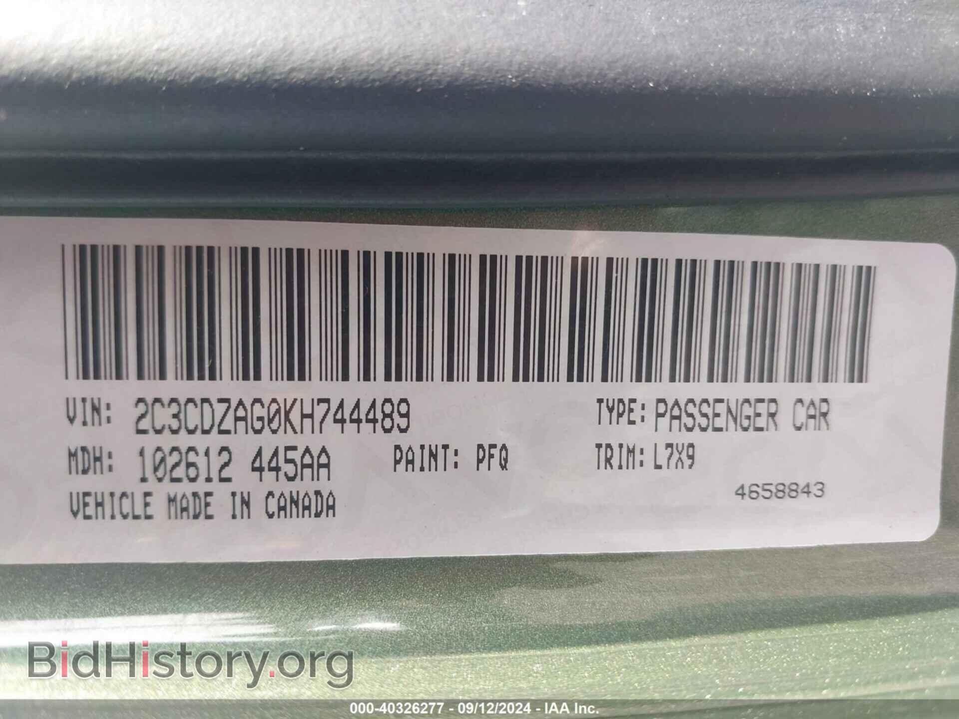 2019 DODGE CHALLENGER - VIN: 2C3CDZAG0KH744489 - Photo 9
