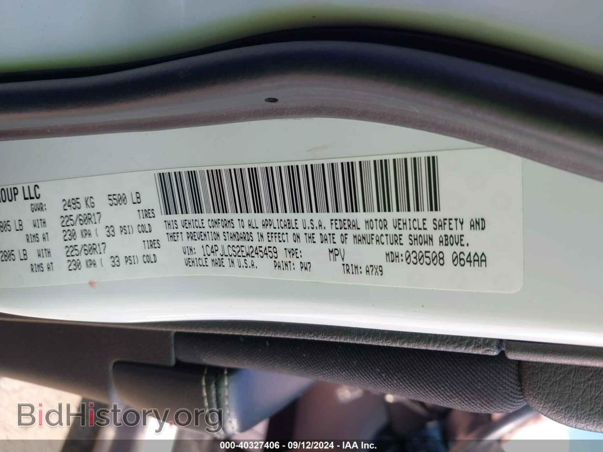 2014 JEEP CHEROKEE - VIN: 1C4PJLCS2EW245459 - Фото 9