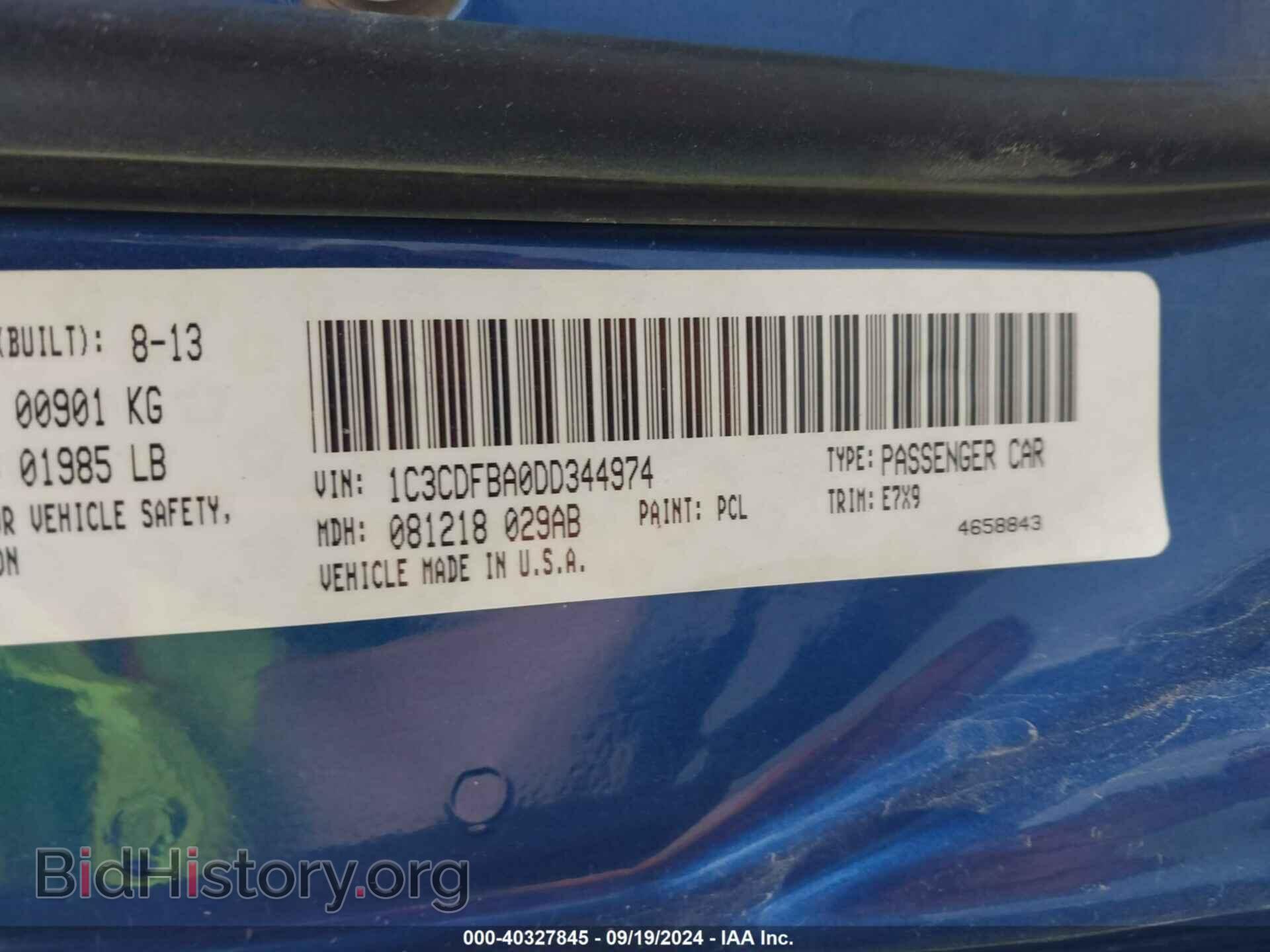 2013 DODGE DART - VIN: 1C3CDFBA0DD344974 - Photo 9