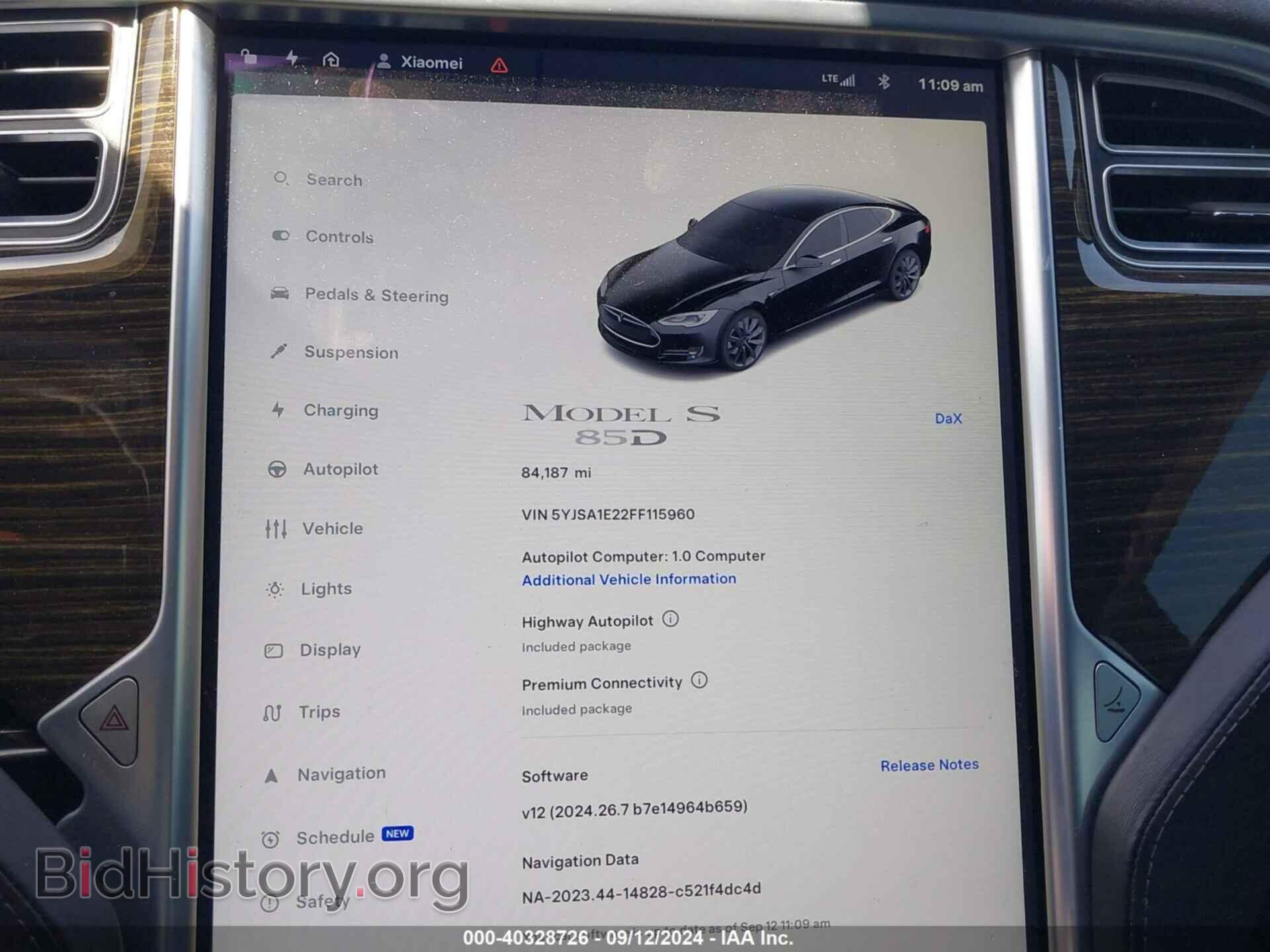 2015 TESLA MODEL S - VIN: 5YJSA1E22FF115960 - Фото 7