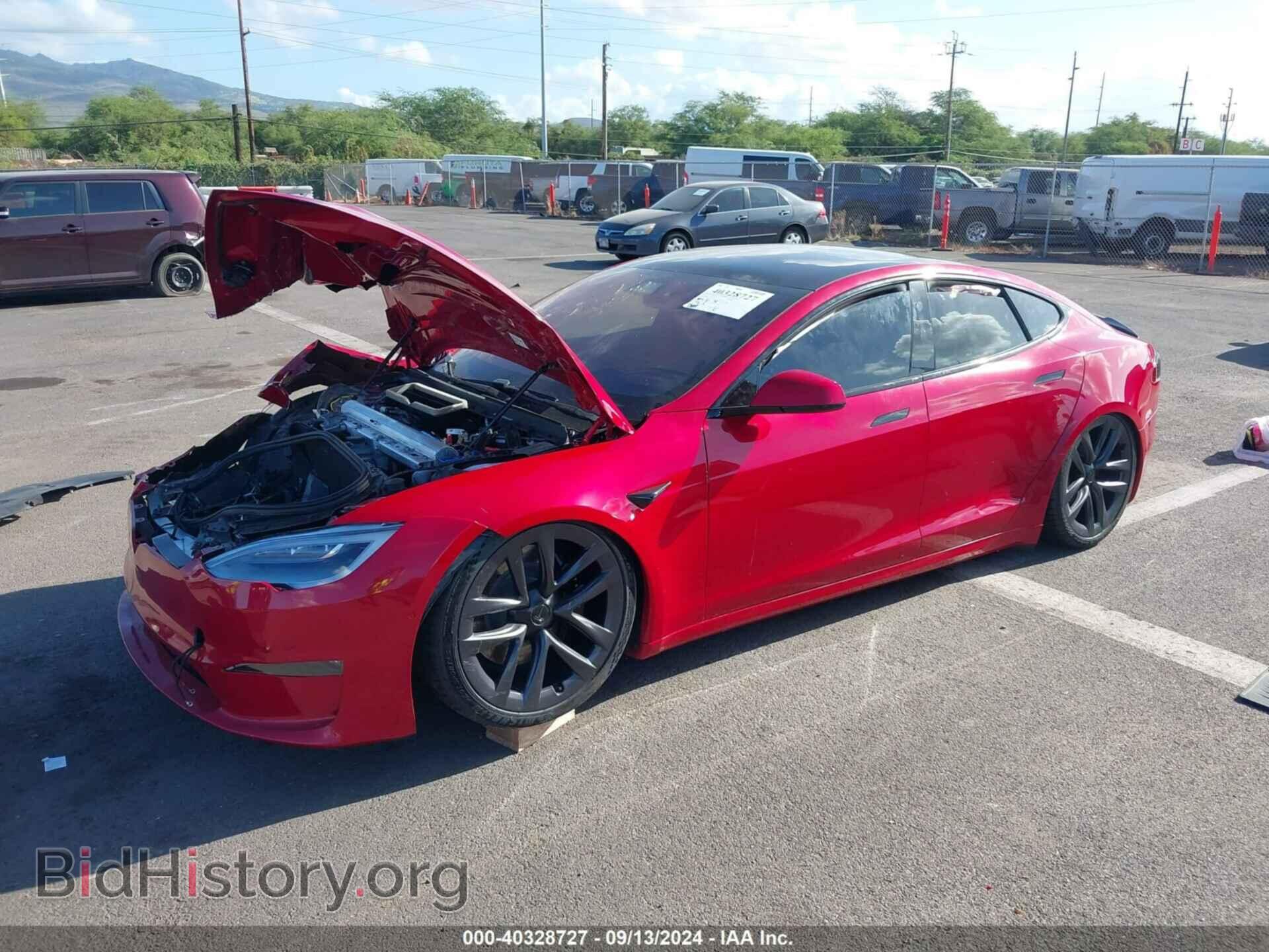 2022 TESLA MODEL S - VIN: 5YJSA1E61NF460253 - Фото 2