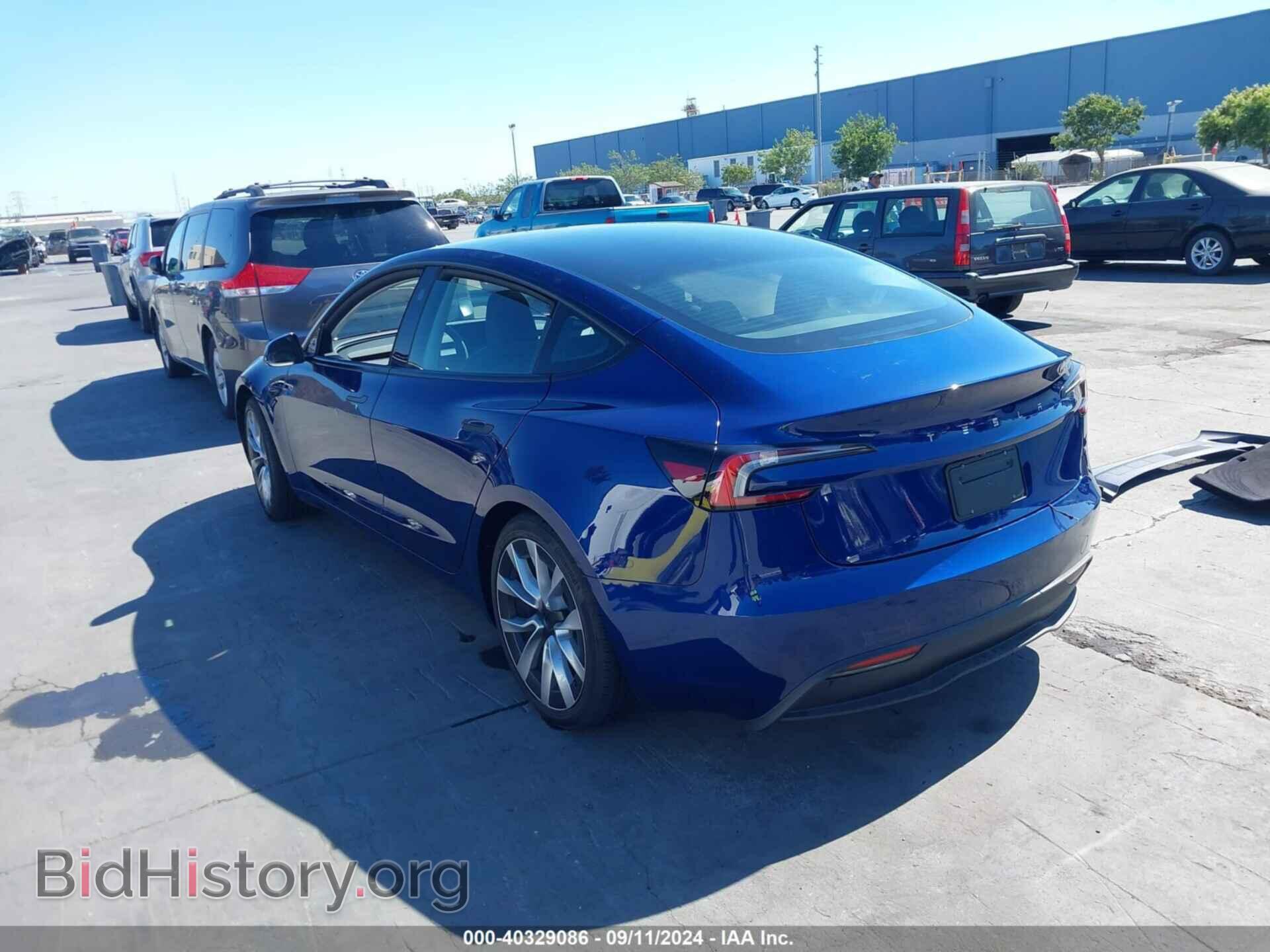 2024 TESLA MODEL 3 - VIN: 5YJ3E1EA3RF822893 - Фото 3