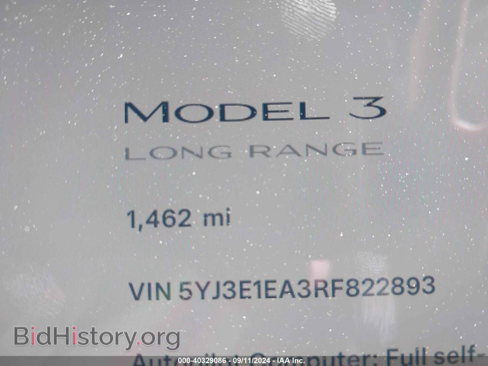 2024 TESLA MODEL 3 - VIN: 5YJ3E1EA3RF822893 - Фото 7