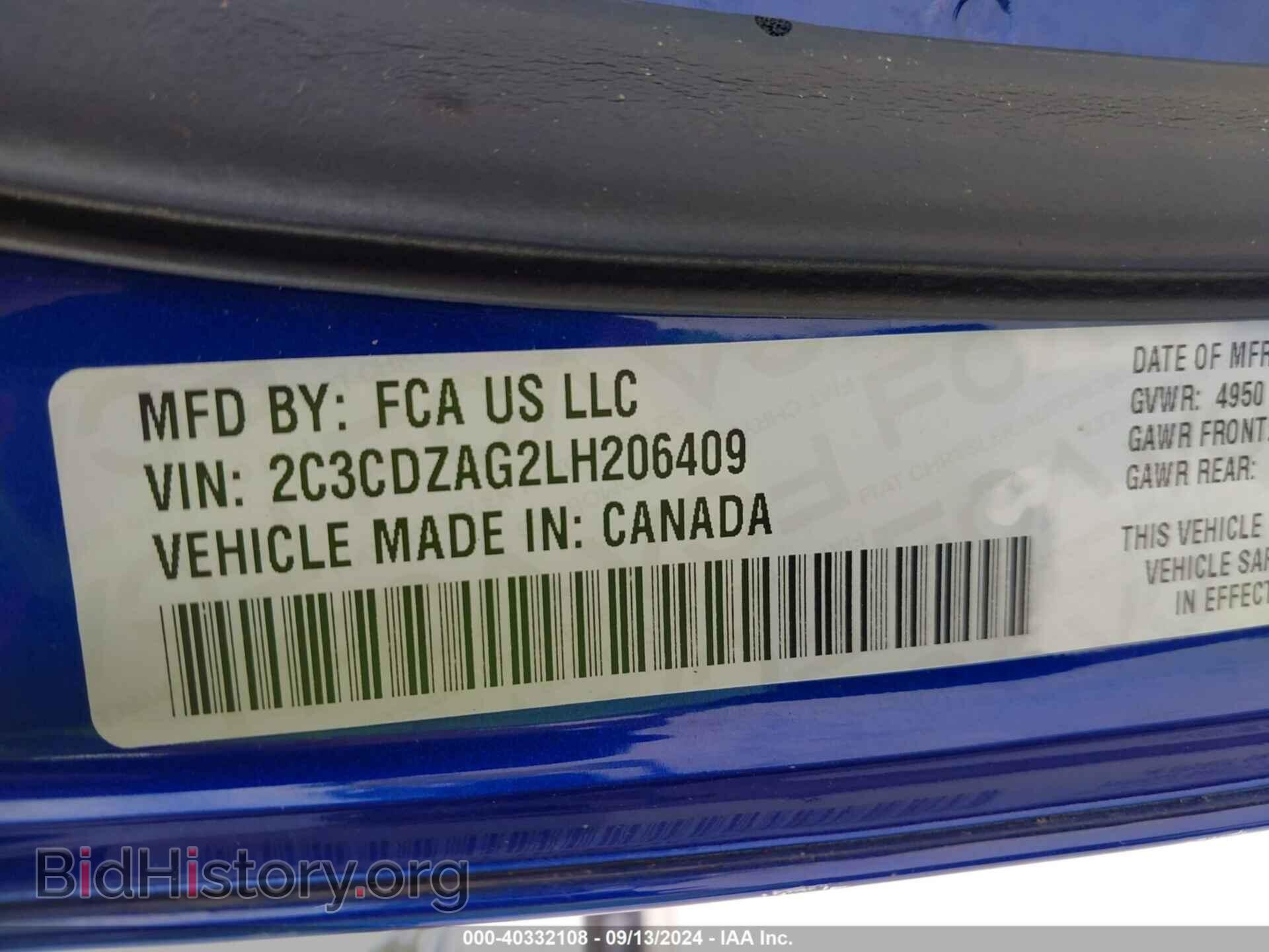 2020 DODGE CHALLENGER - VIN: 2C3CDZAG2LH206409 - Photo 9