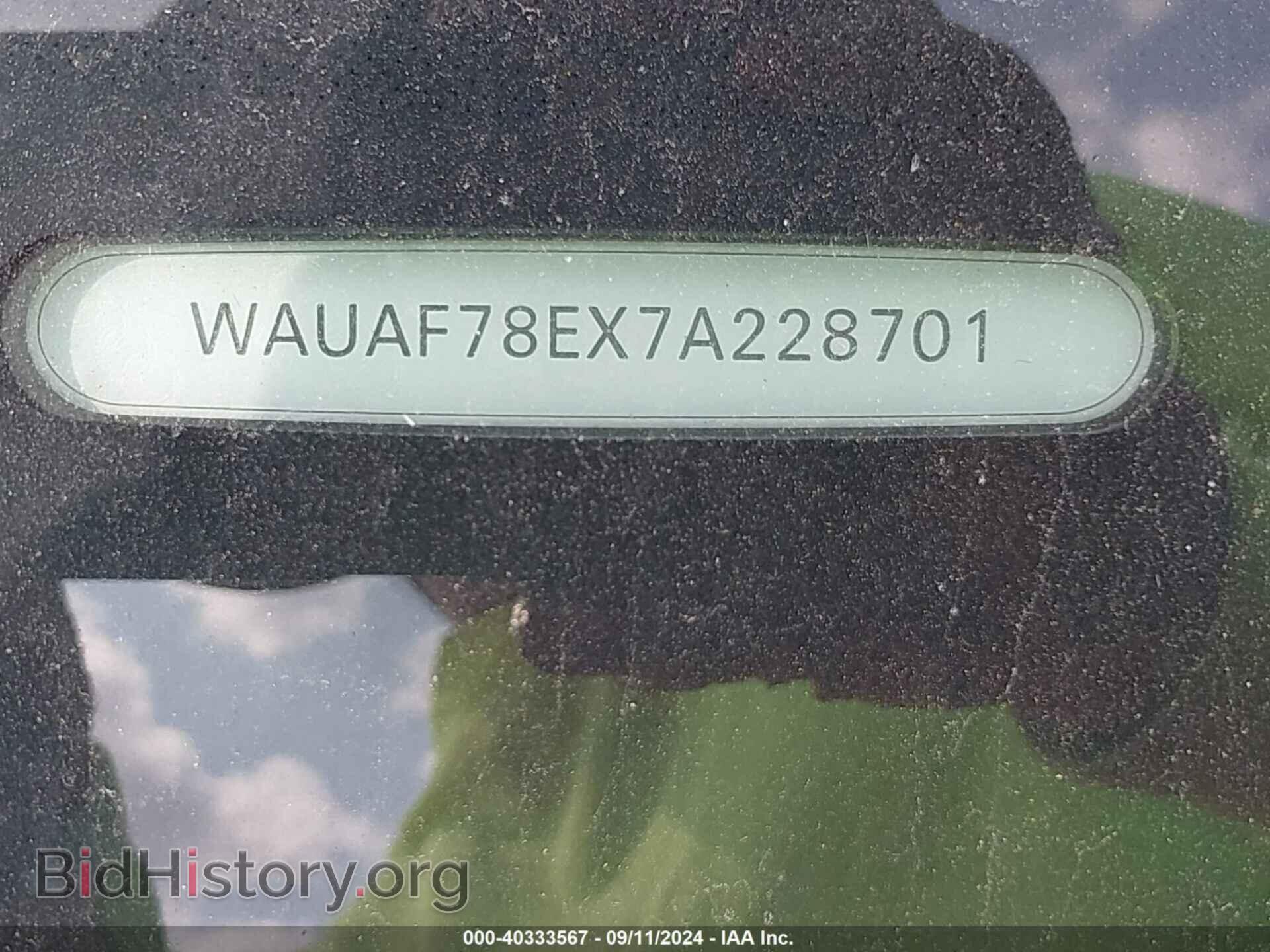 2007 AUDI A4 - VIN: WAUAF78EX7A228701 - Фото 9