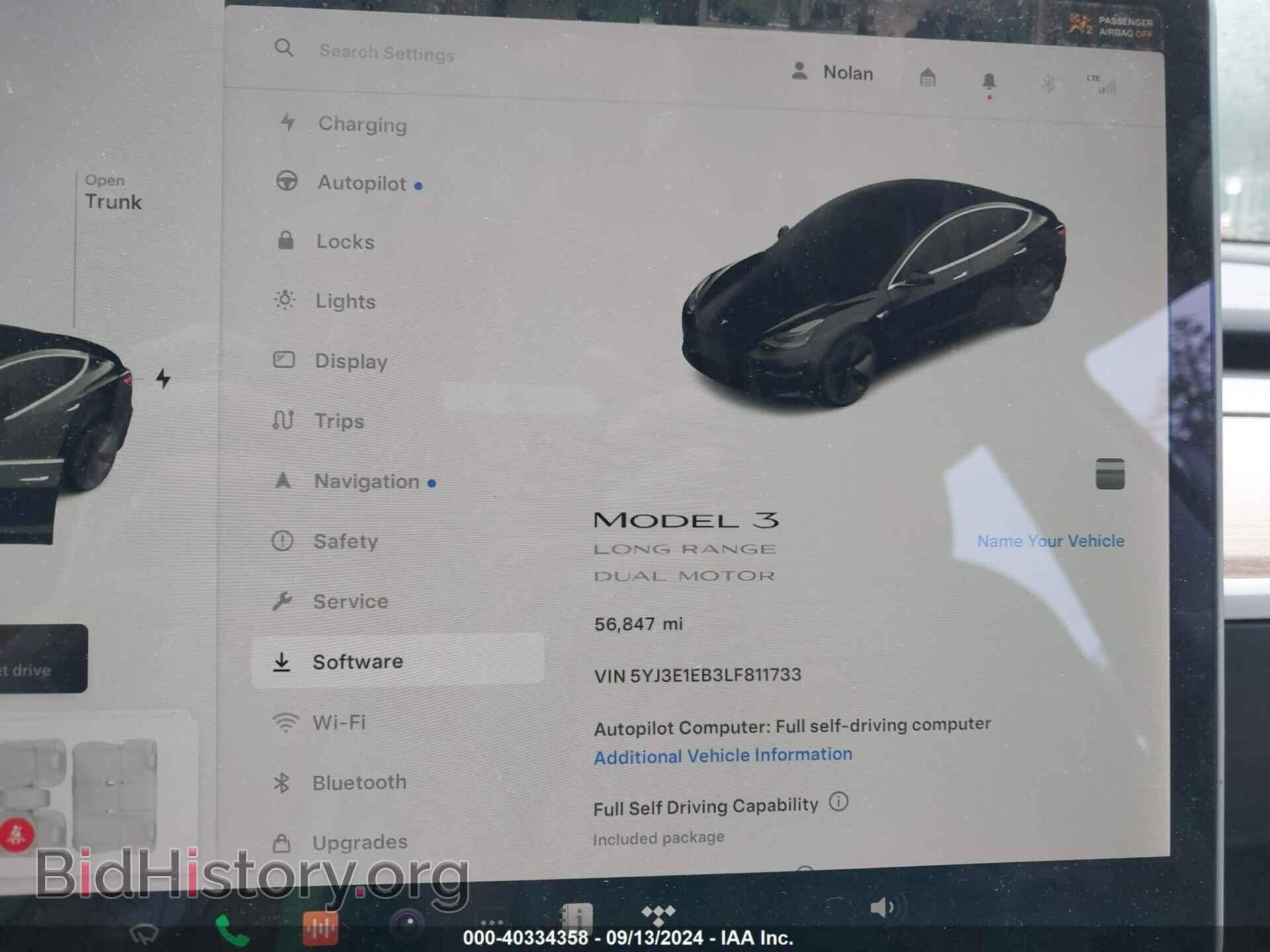 2020 TESLA MODEL 3 - VIN: 5YJ3E1EB3LF811733 - Фото 7