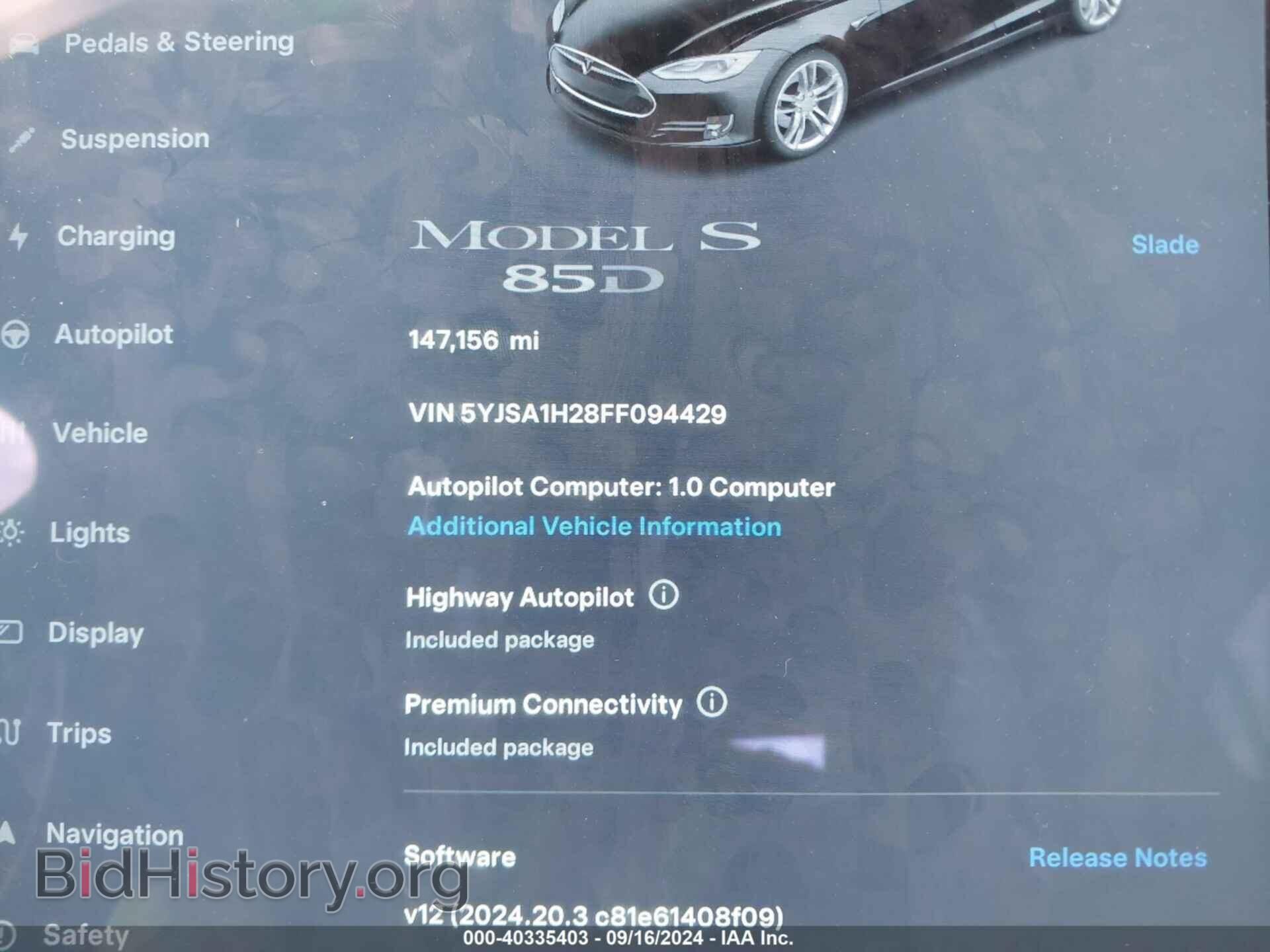 2015 TESLA MODEL S - VIN: 5YJSA1H28FF094429 - Photo 7