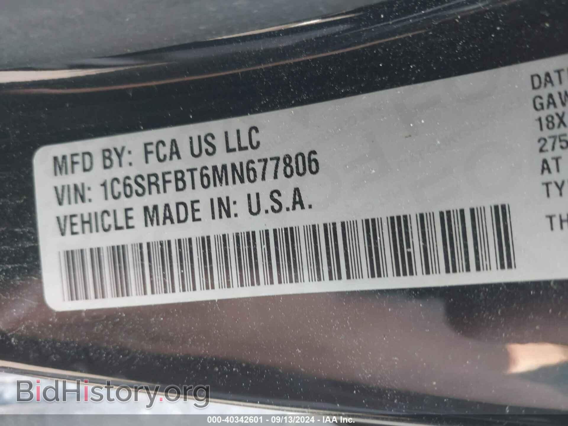 2021 RAM 1500 - VIN: 1C6SRFBT6MN677806 - Фото 9