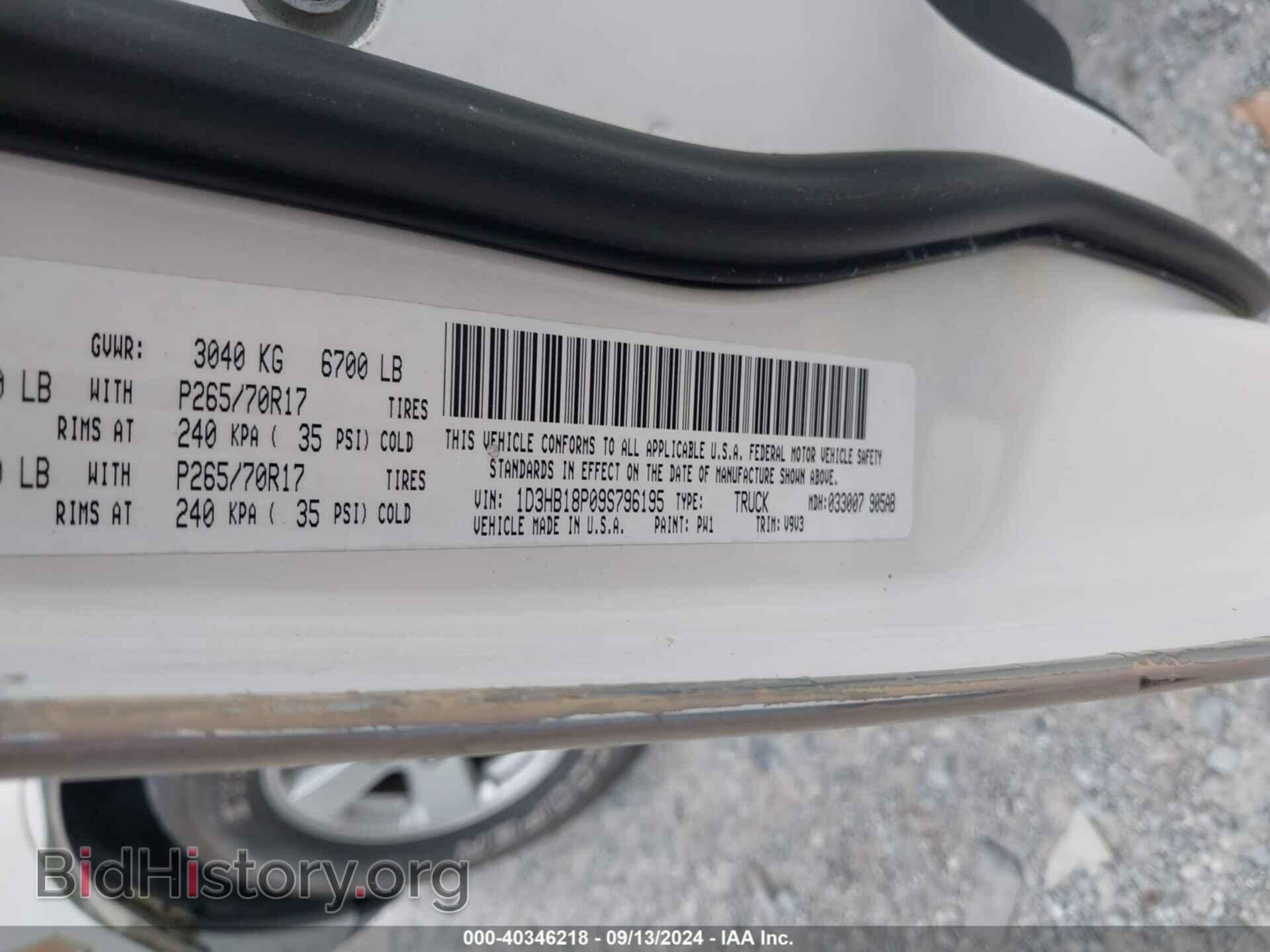2009 DODGE RAM 1500 - VIN: 1D3HB18P09S796195 - Фото 9