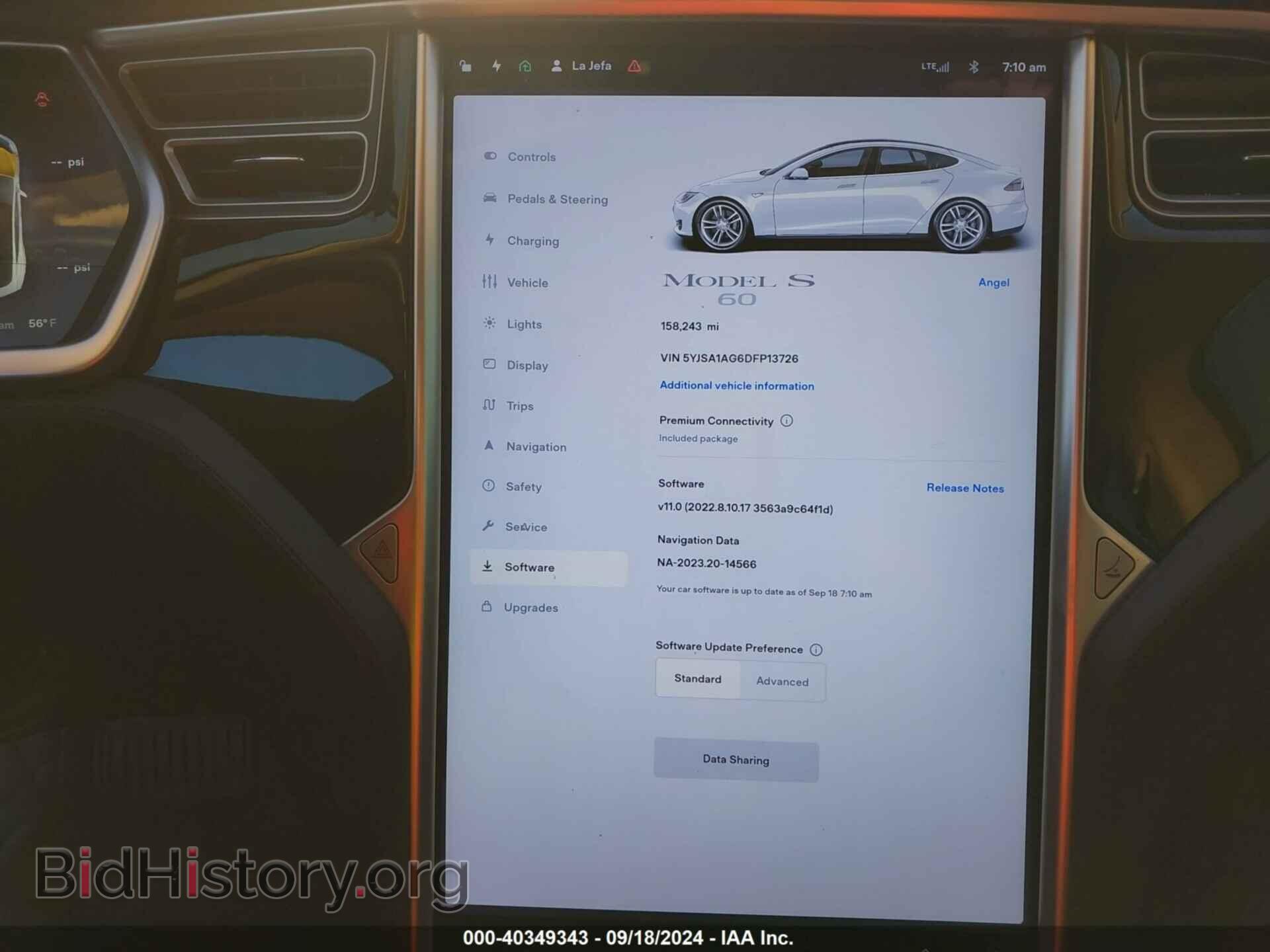 2013 TESLA MODEL S - VIN: 5YJSA1AG6DFP13726 - Photo 18