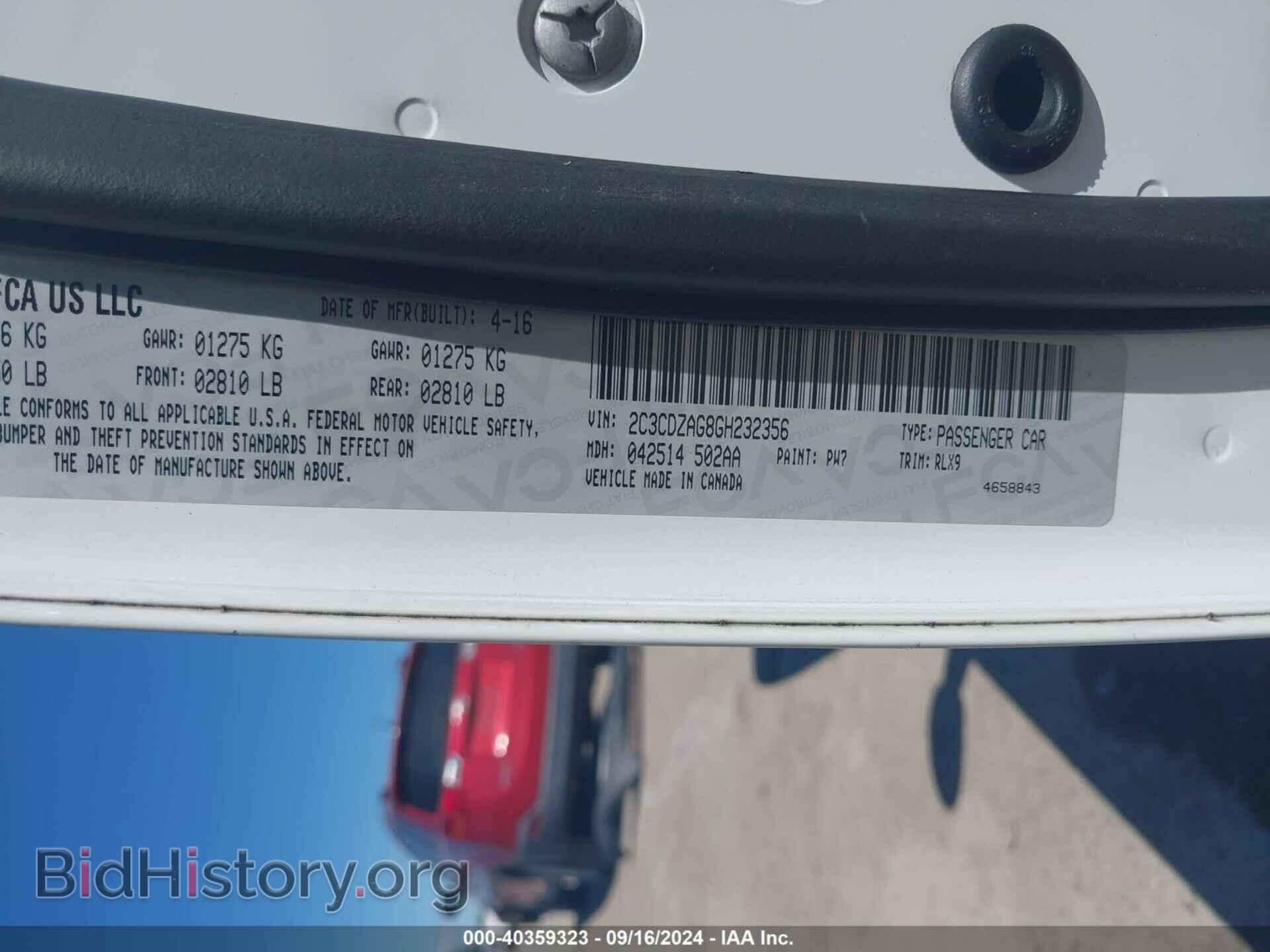 2016 DODGE CHALLENGER - VIN: 2C3CDZAG8GH232356 - Фото 9