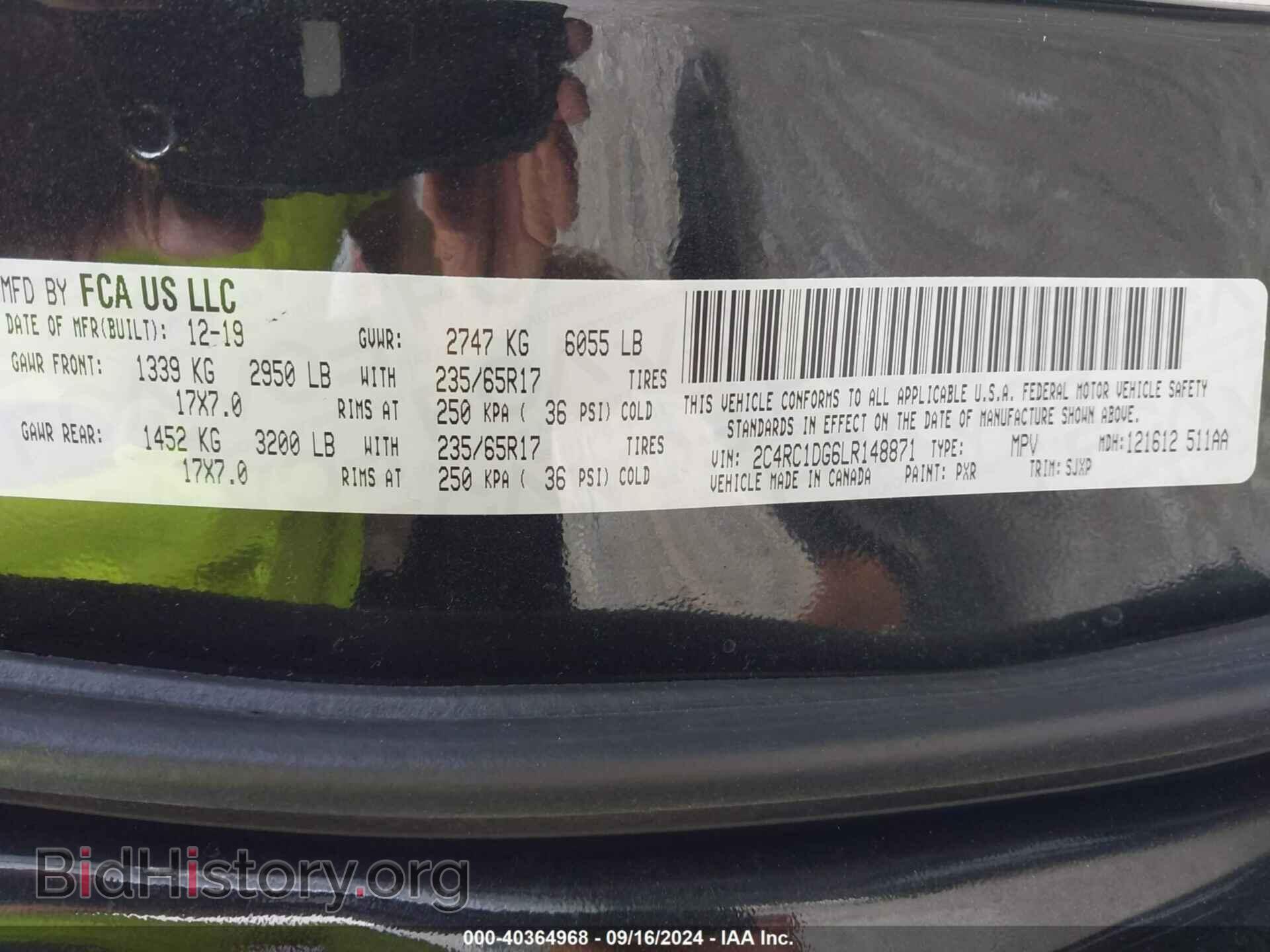 2020 CHRYSLER VOYAGER - VIN: 2C4RC1DG6LR148871 - Фото 9