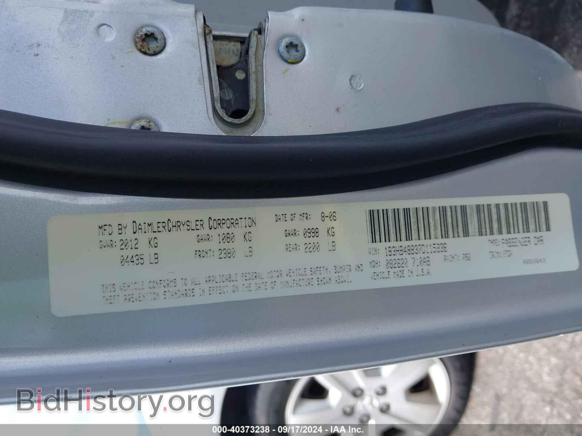 2007 DODGE CALIBER - VIN: 1B3HB48B37D115836 - Photo 9