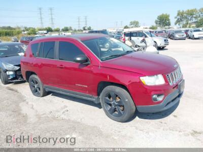 2012 Jeep COMPASS Latitude, темно-бордовый — VIN 1C4NJDEB0CD651212, IAAI